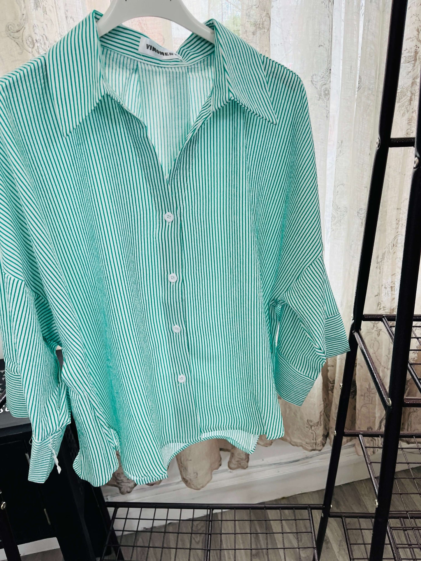 Margot Pastel Pin Stripe Blouse