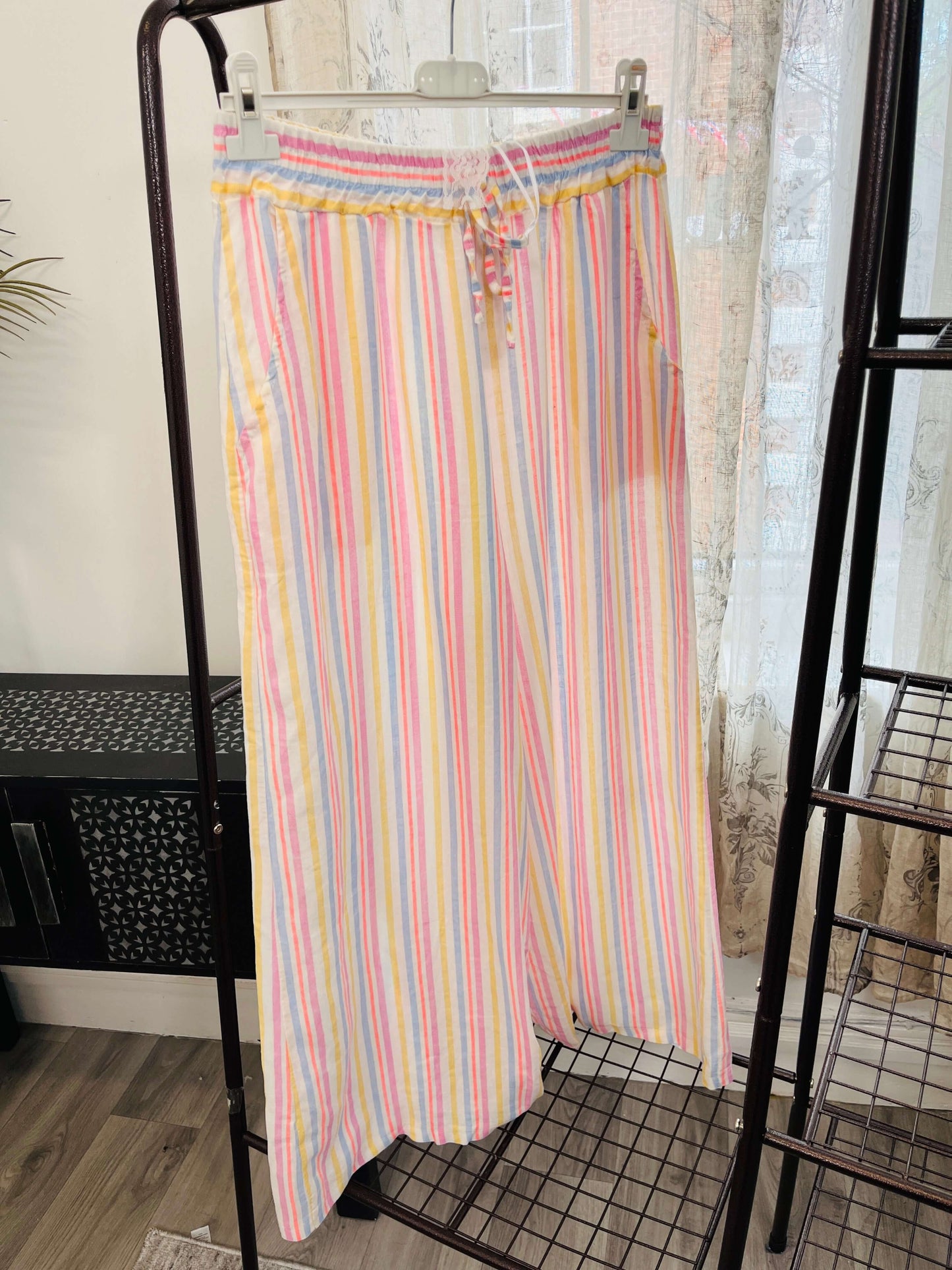 Lola Wide Leg Striped Trousers