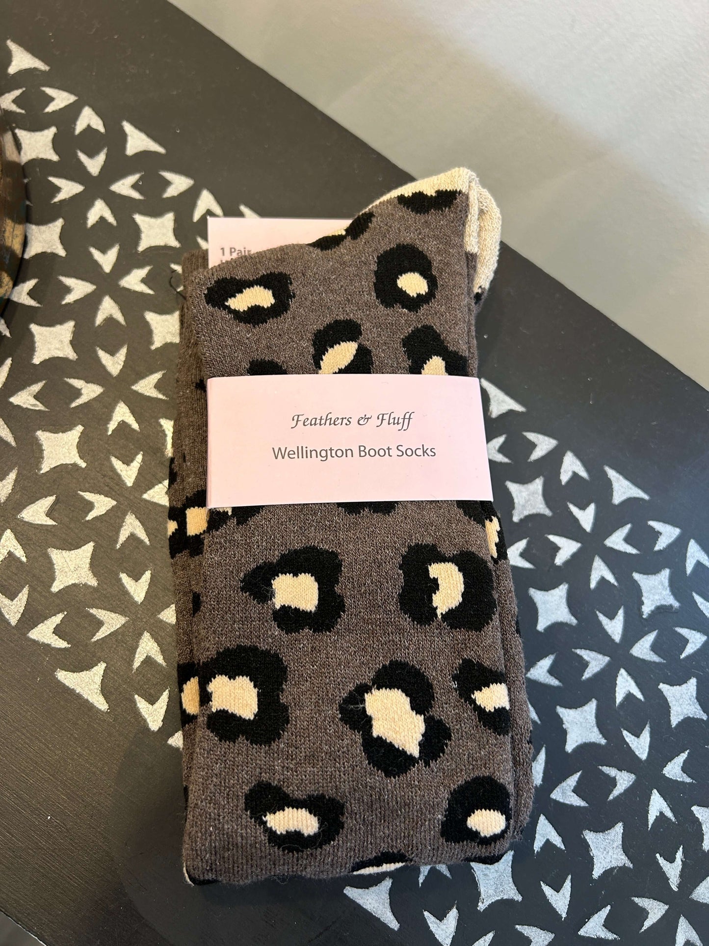 Animal Print Ladies Long Boot Socks