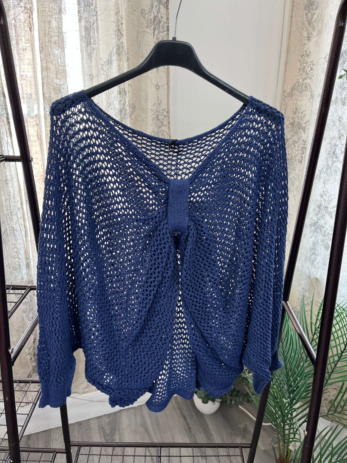 Chloe Loose Weave Drop Down Top