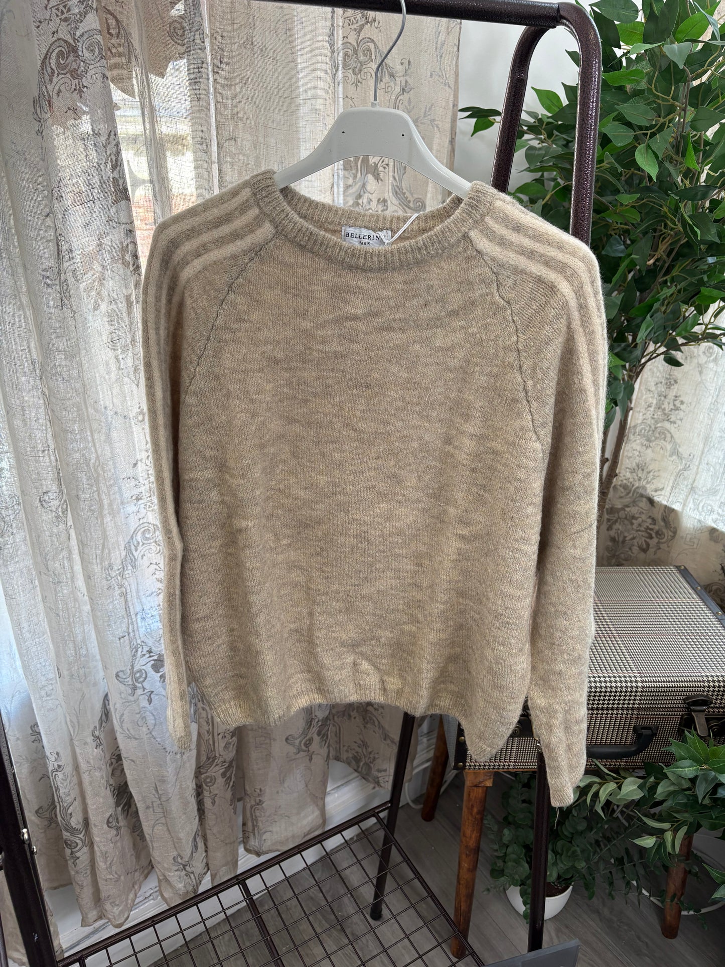 Ladies Striped Sleeve Jumper