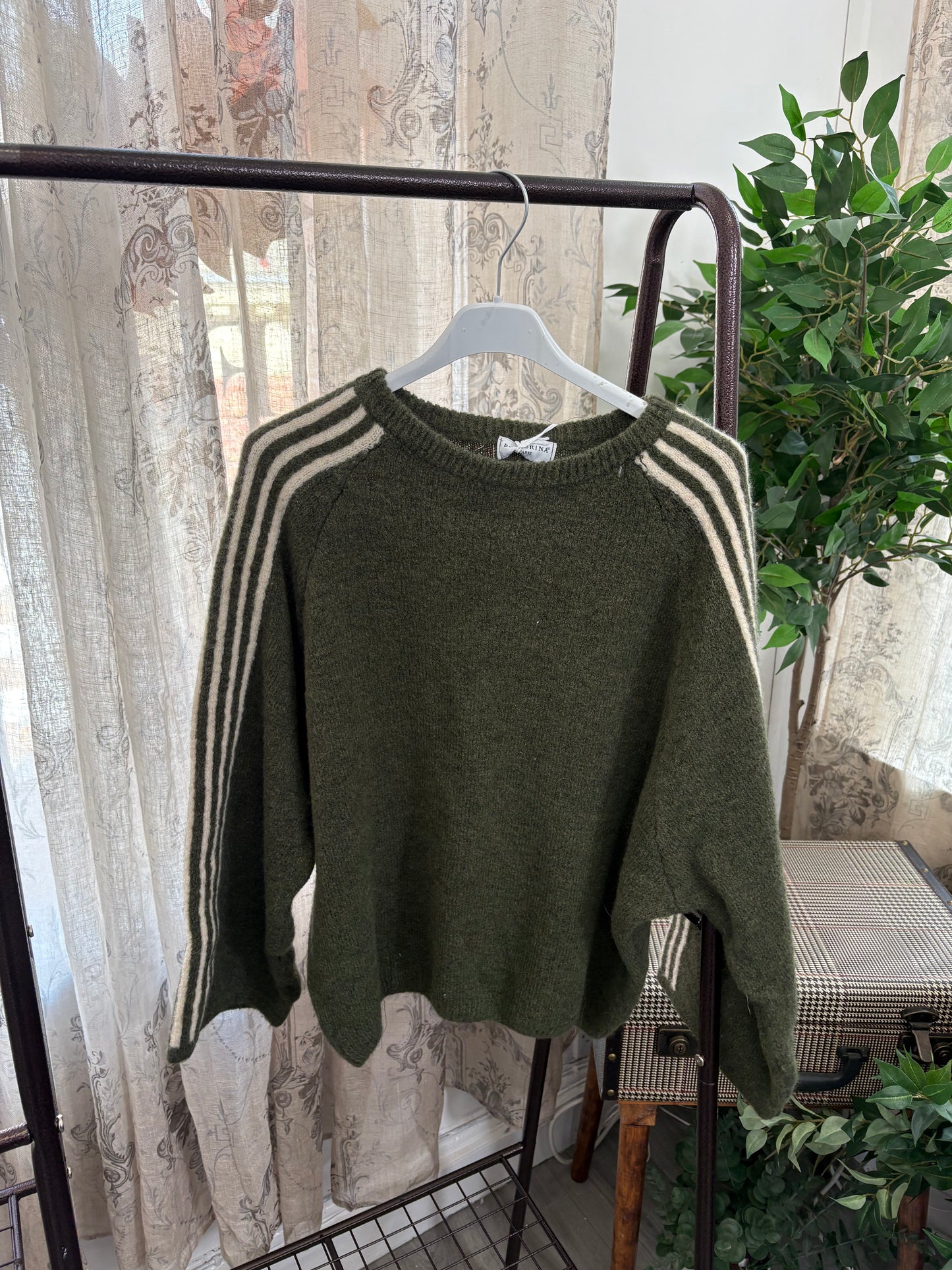 Ladies Striped Sleeve Jumper