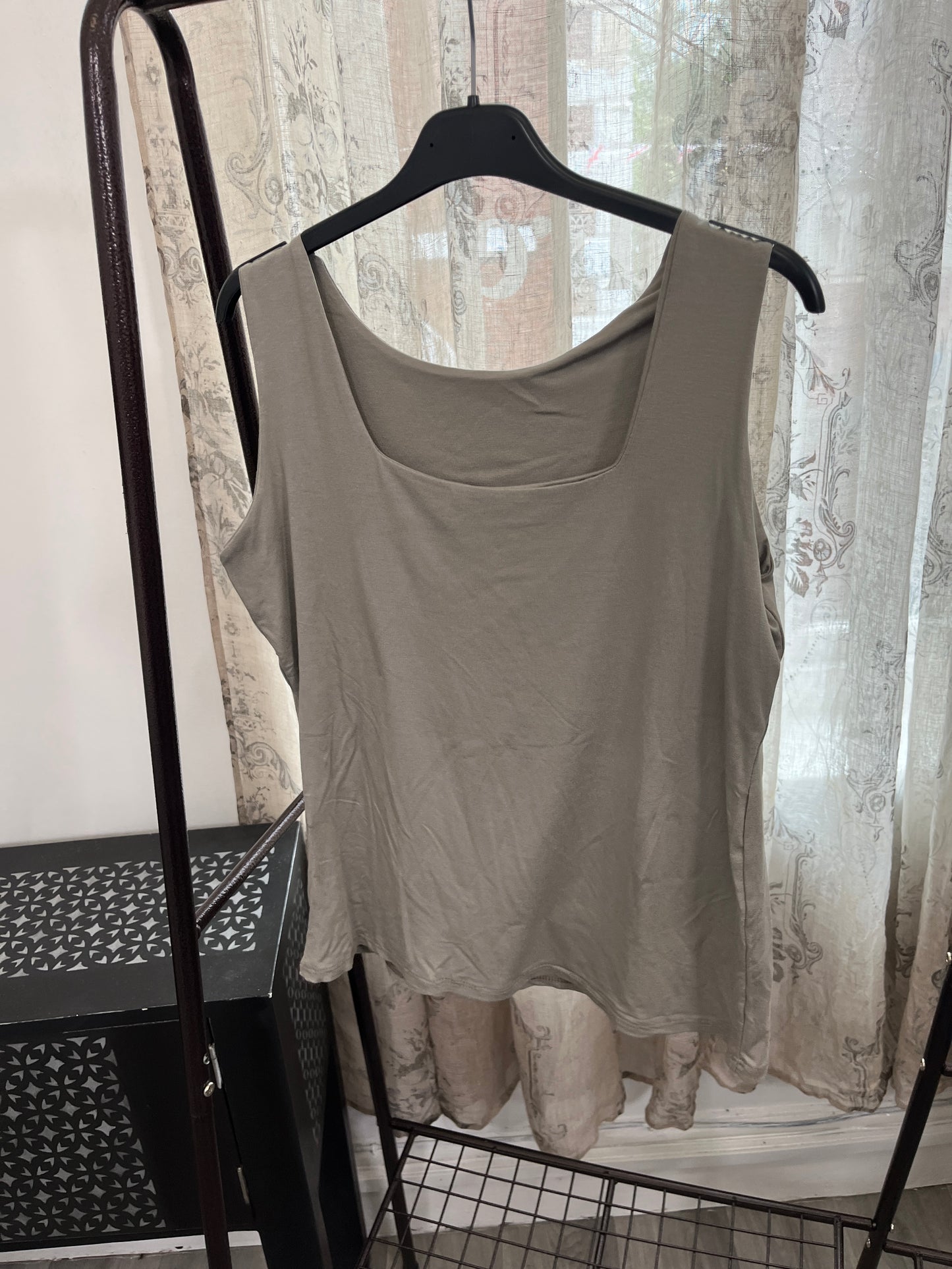 Square Neck Double Lined Vest Top