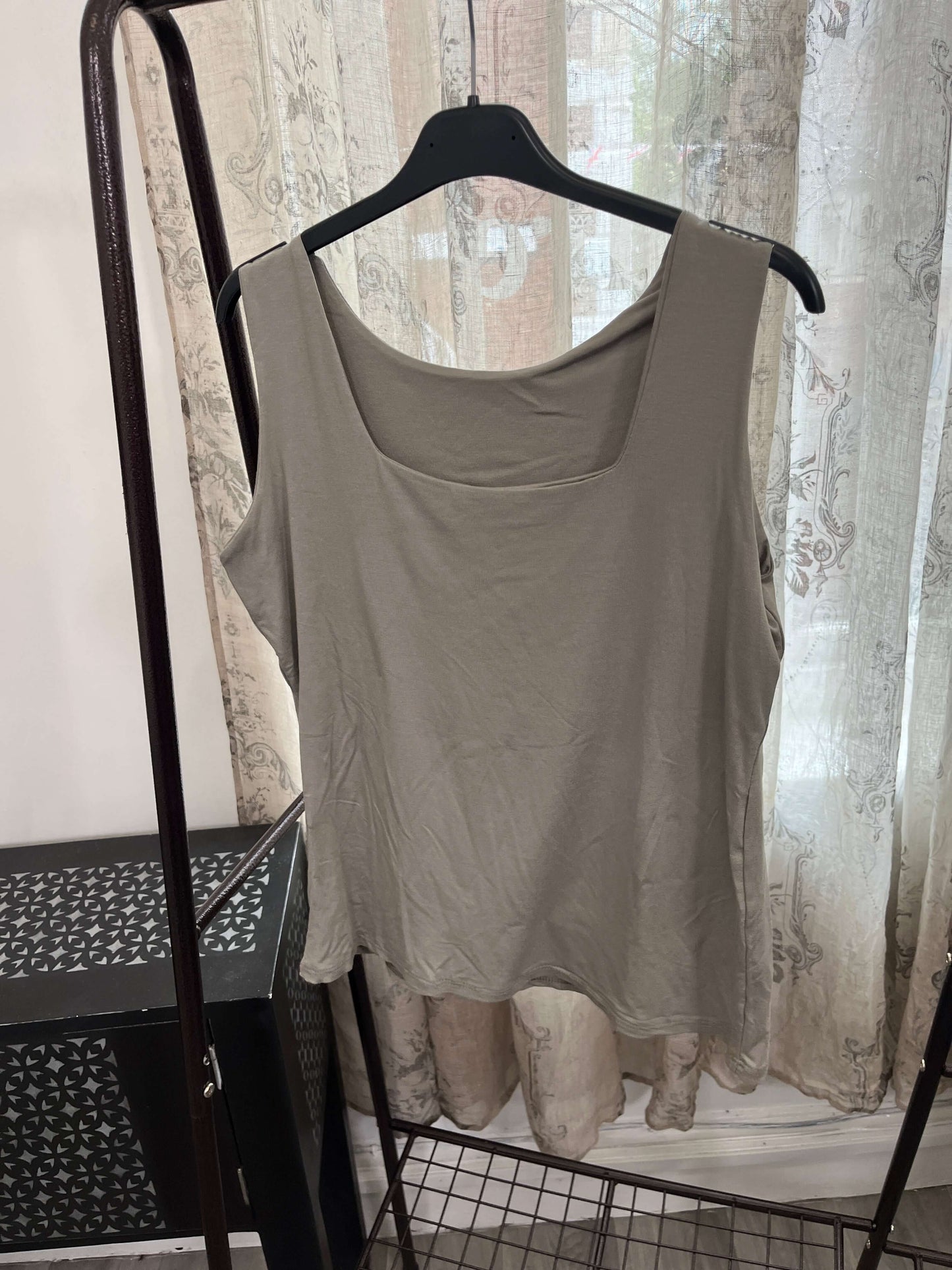 Square Neck Double Lined Vest Top