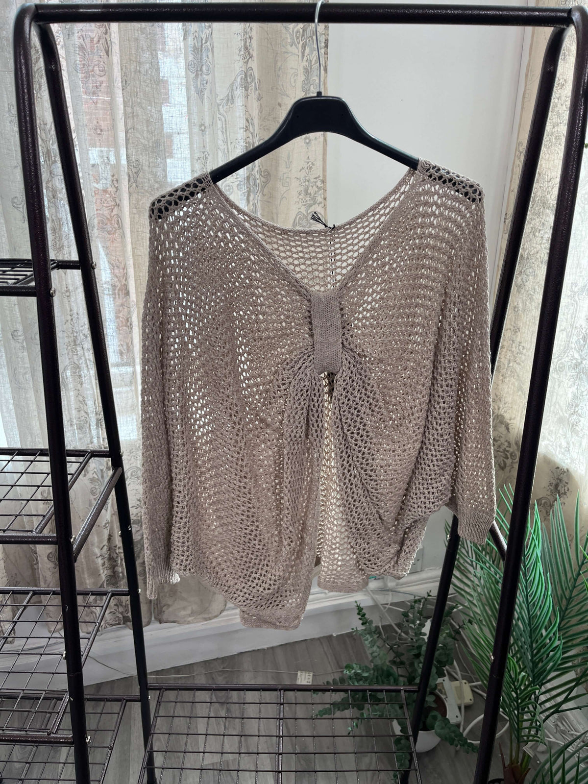 Chloe Loose Weave Drop Down Top