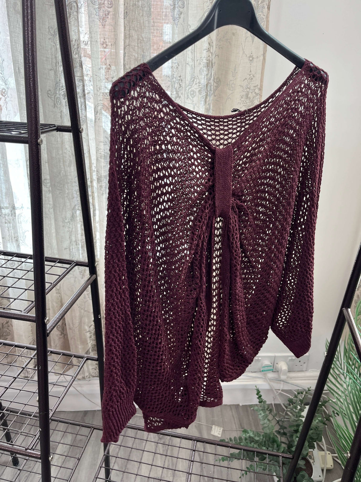 Chloe Loose Weave Drop Down Top