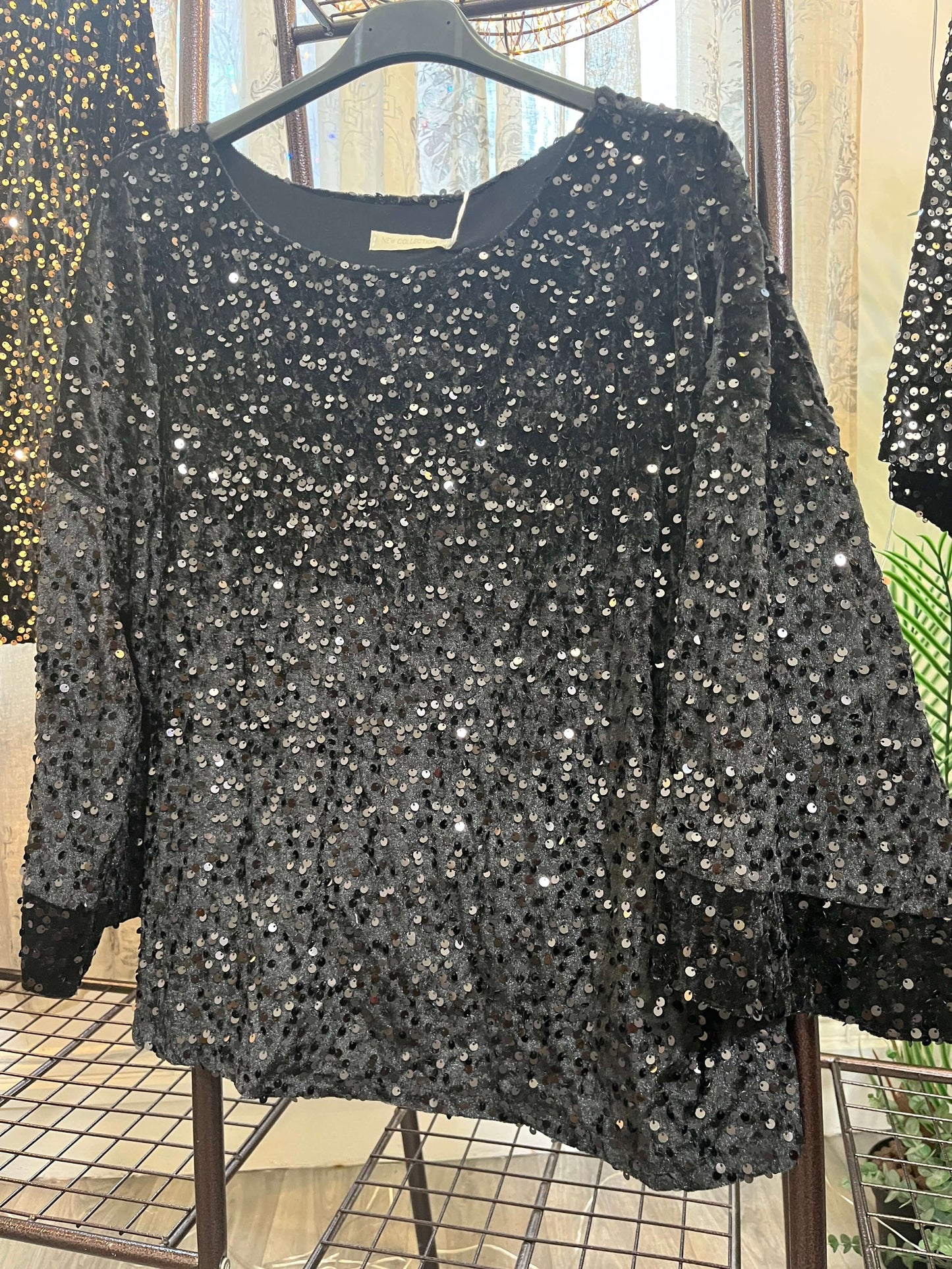 Tricia Sequin Sparkle Blouse