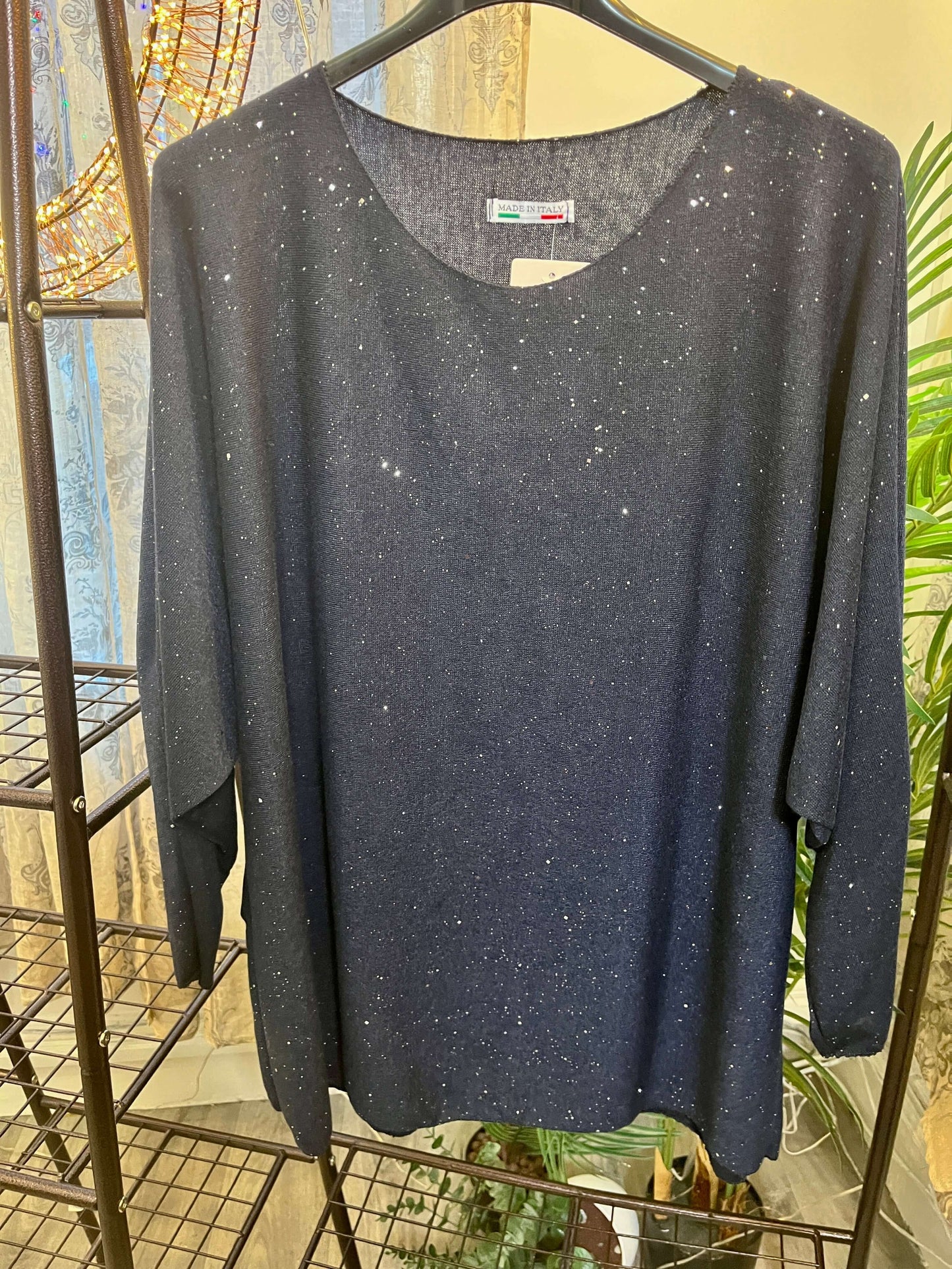 Kristin Sparkly Batwing Jumper