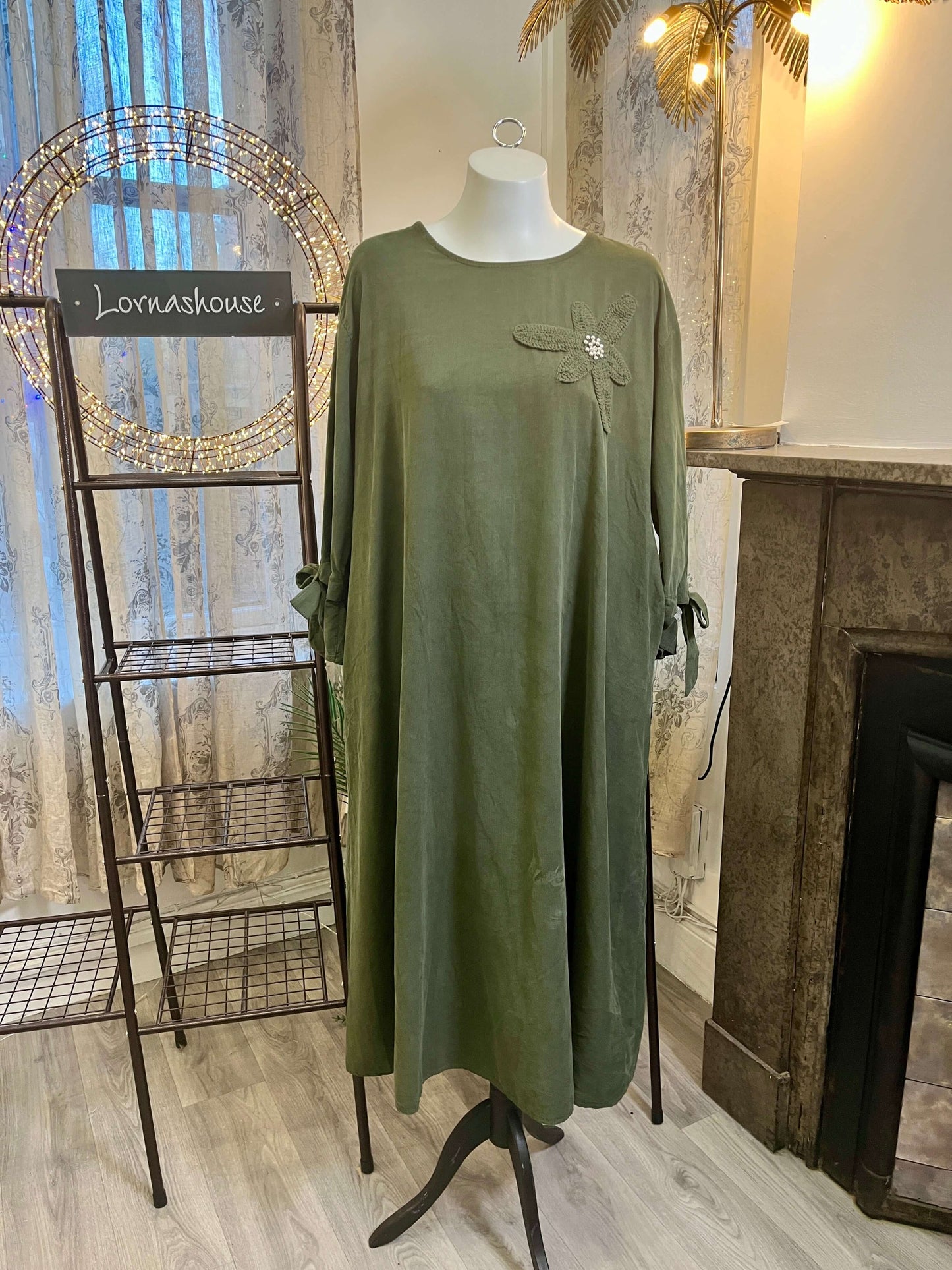 Belinda Cord Flower Detail Dress