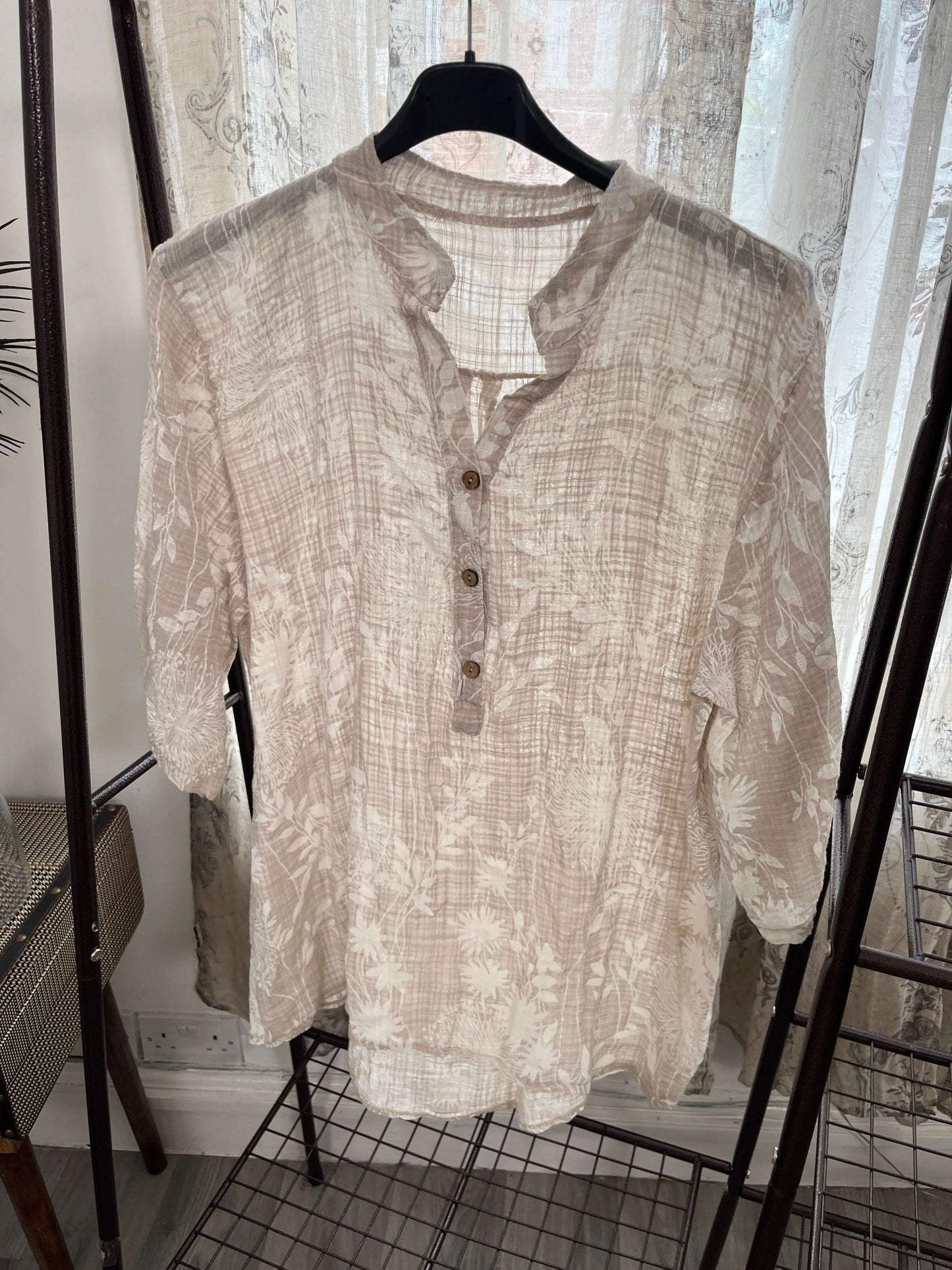 Casual 3 Button Blouse - Dandelion