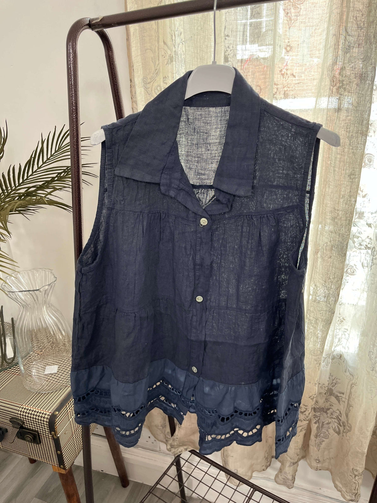 Gracie Broderie Anglaise Shirt Vest