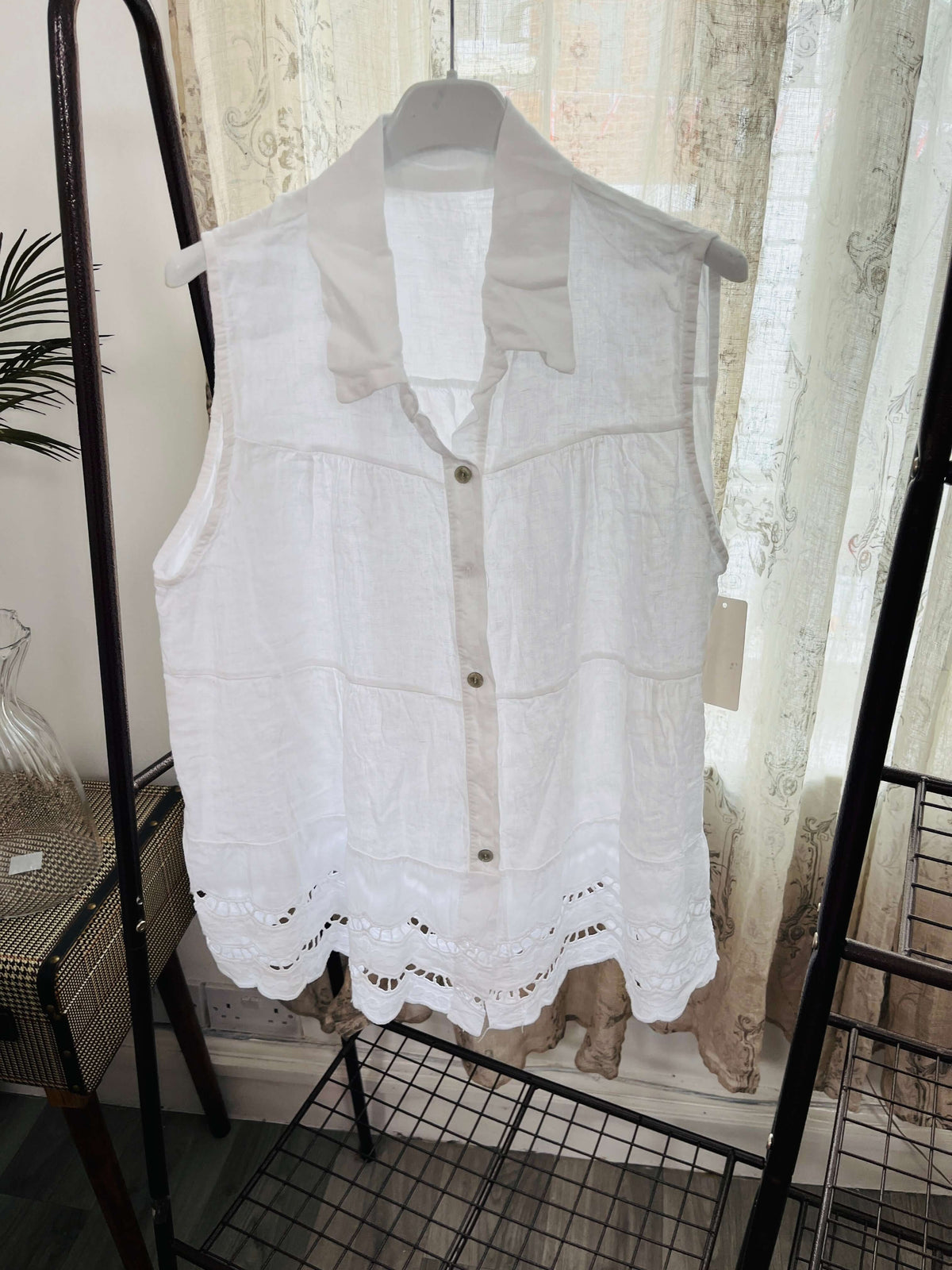 Gracie Broderie Anglaise Shirt Vest