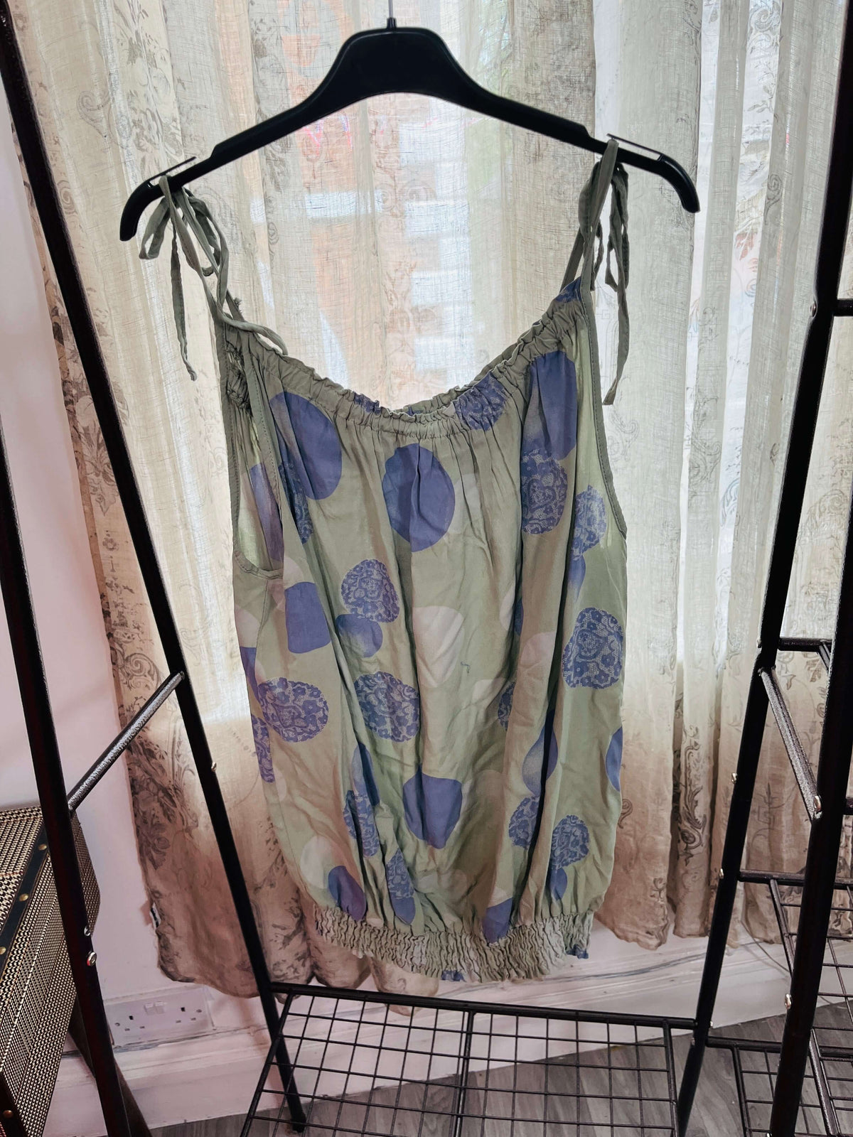 Jemima Spotty Tie Strap Vest Top