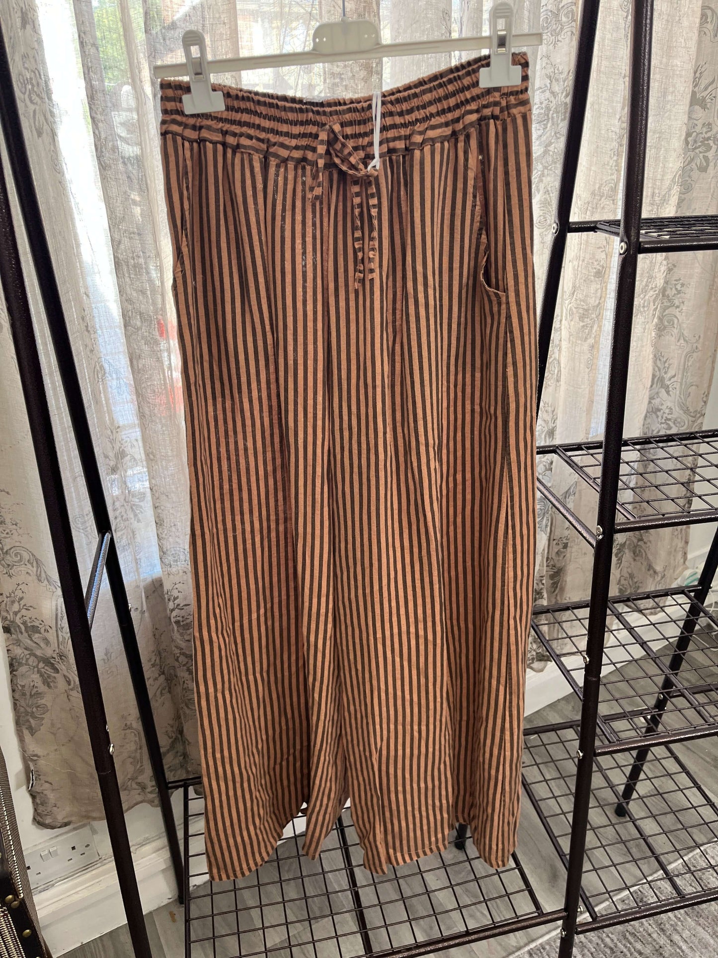 Lola Wide Leg Striped Trousers