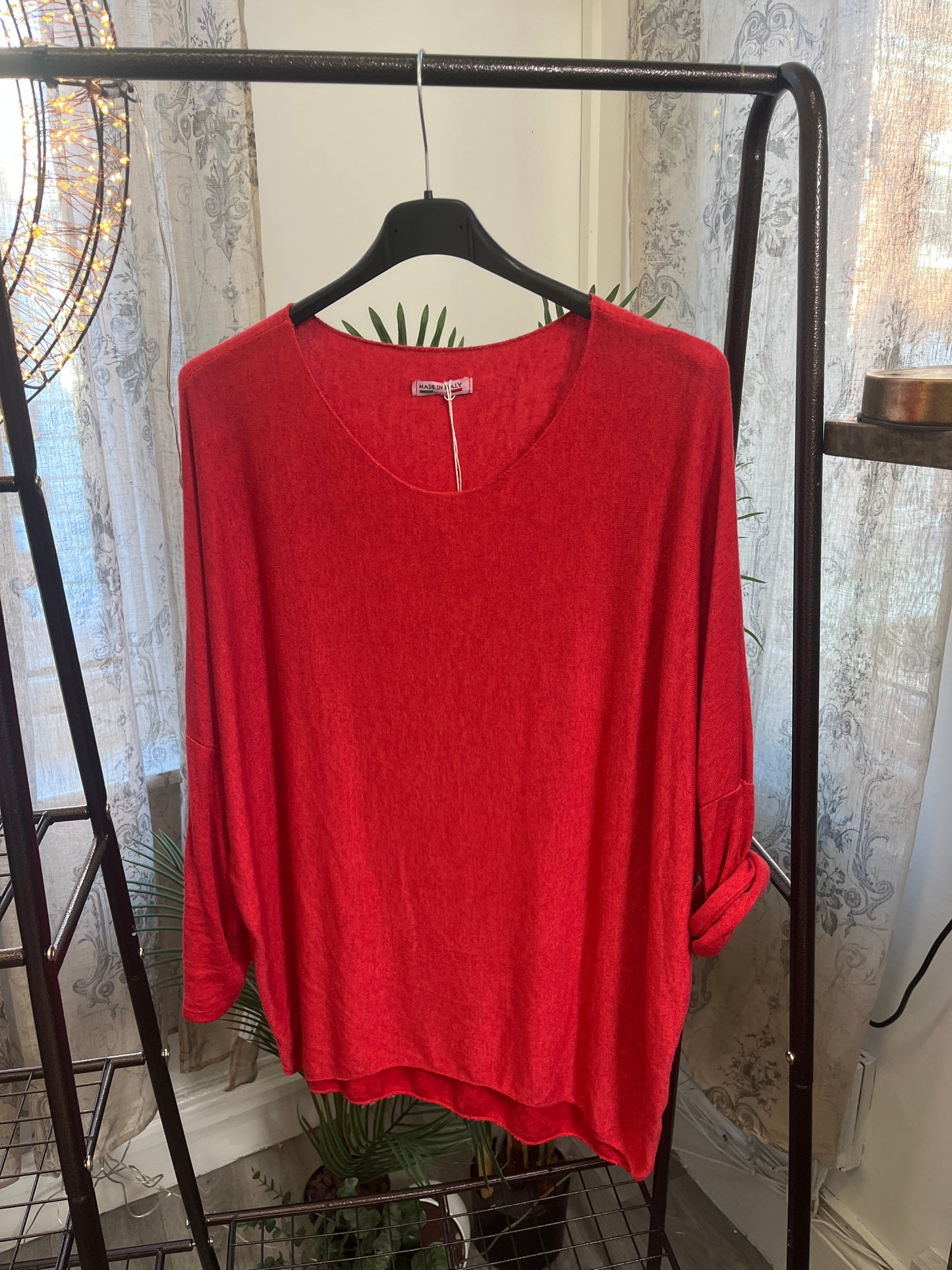 Ariel Curved Front Fine Knit Jumper