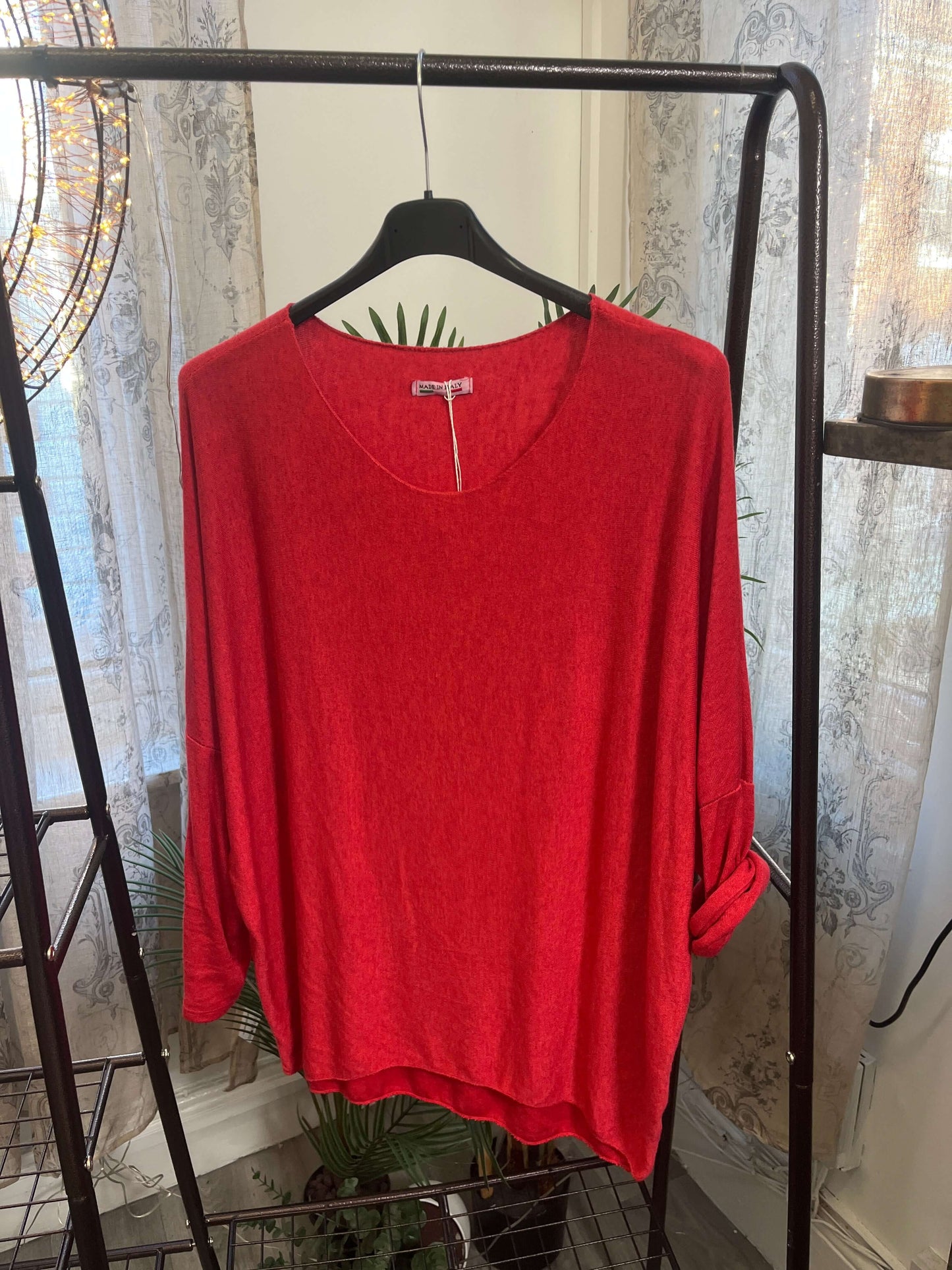 Ariel Curved Front Fine Knit Jumper