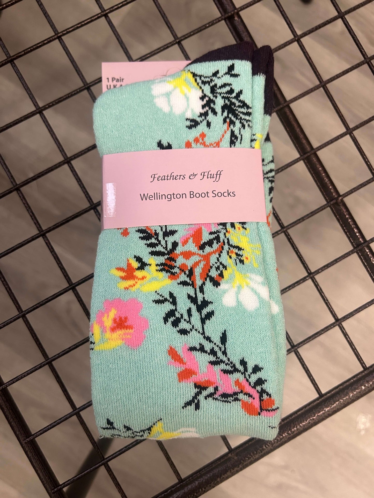 Floral Ladies Long Boot Socks