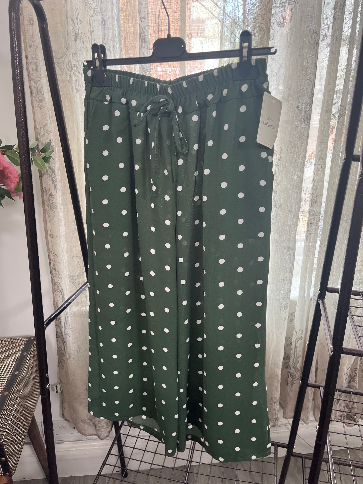 Polka Dot Elegant 3/4 Length Trouser