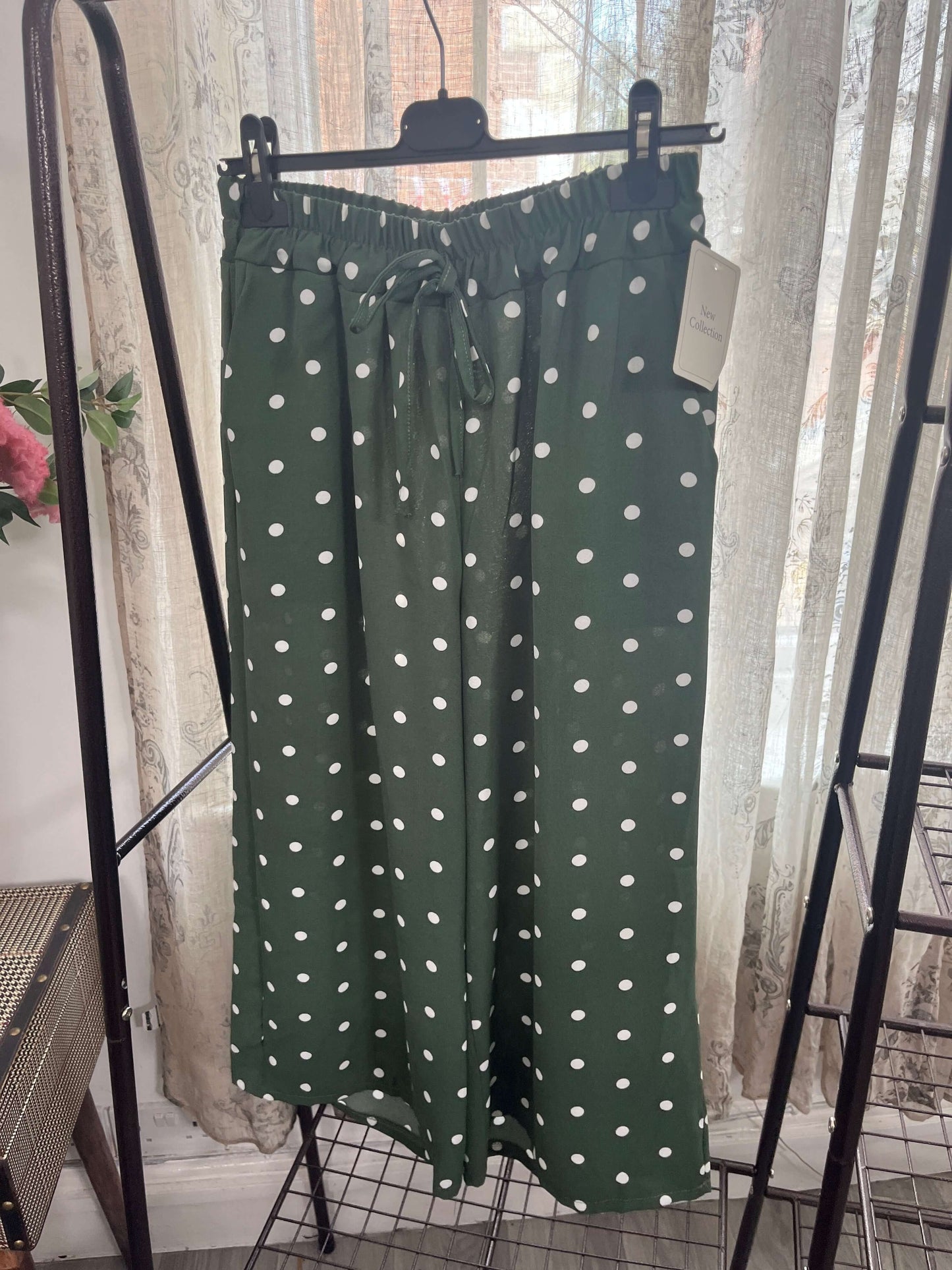 Polka Dot Elegant 3/4 Length Trouser