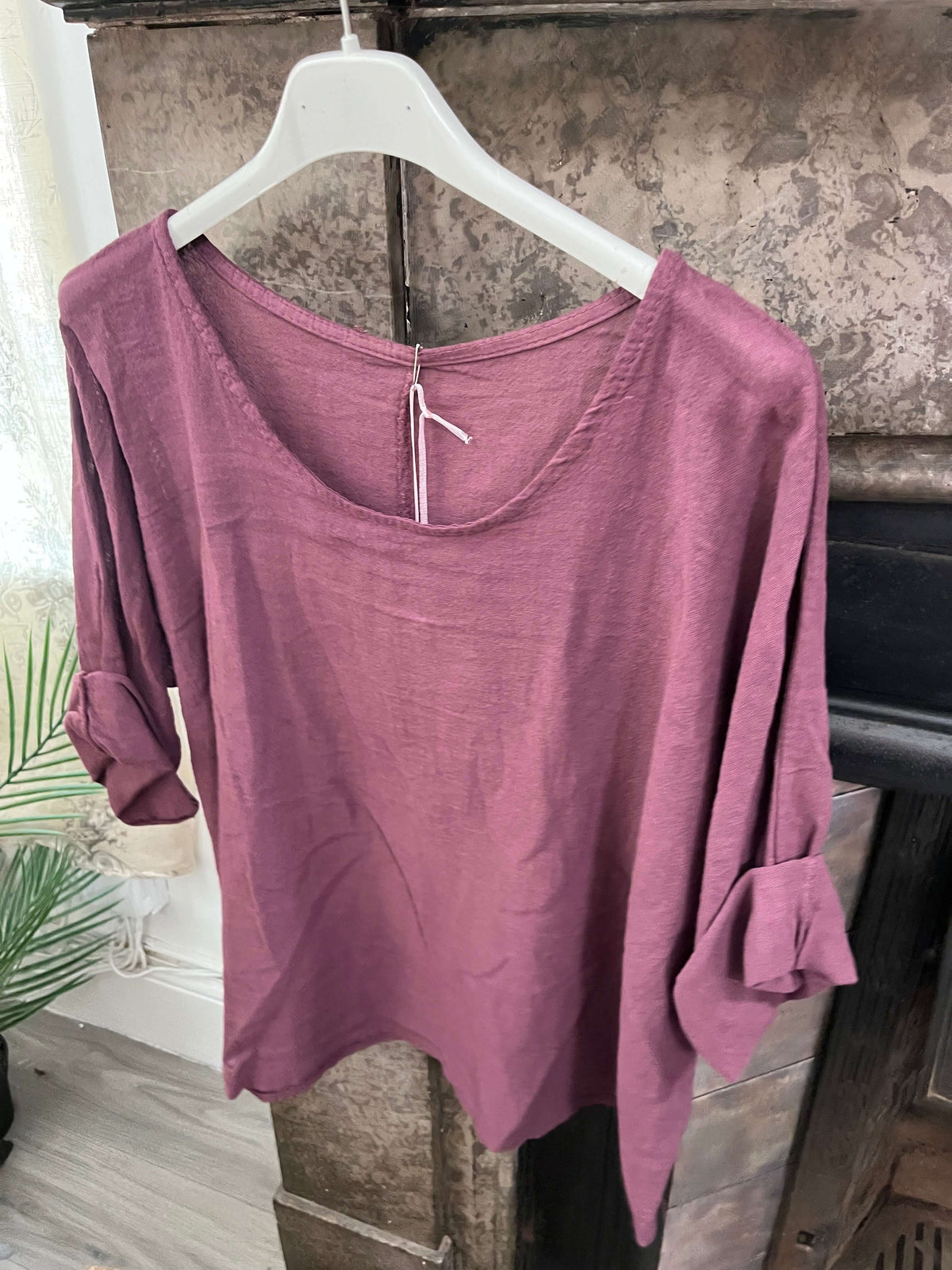 Casual Round Neck Linen Top