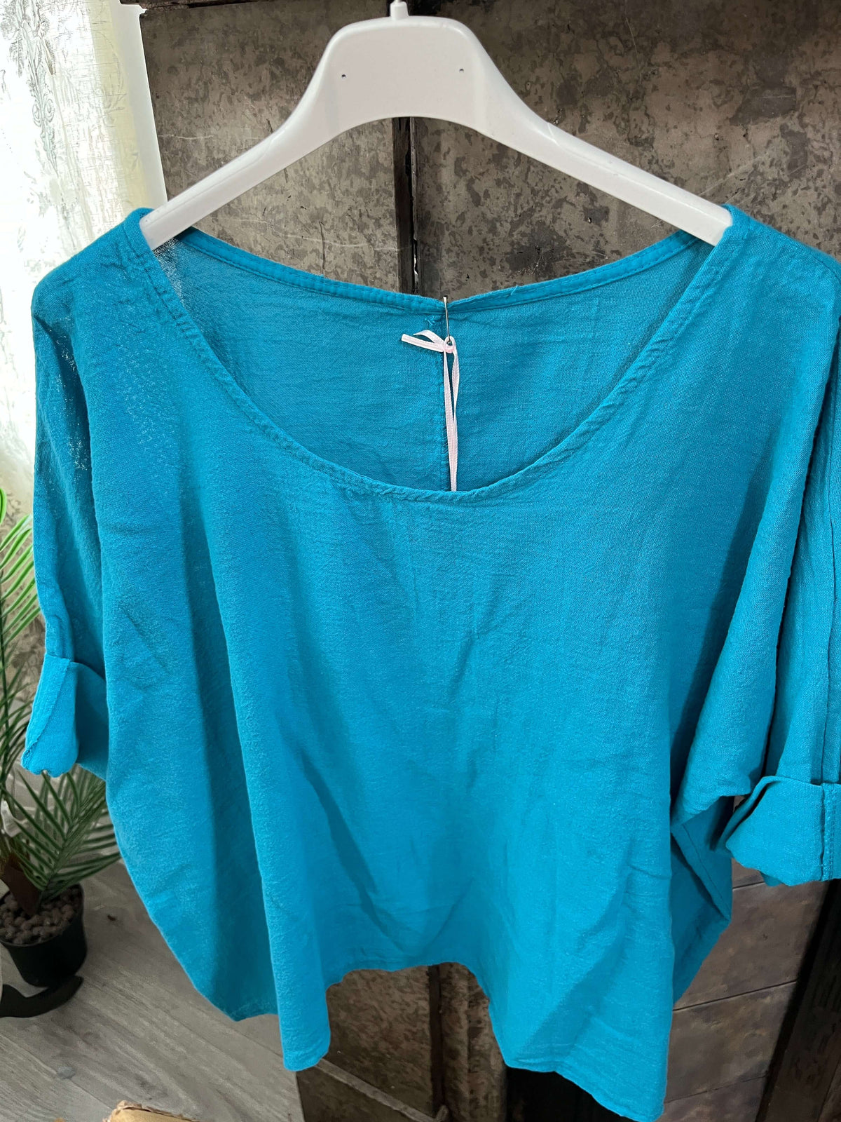 Casual Round Neck Linen Top