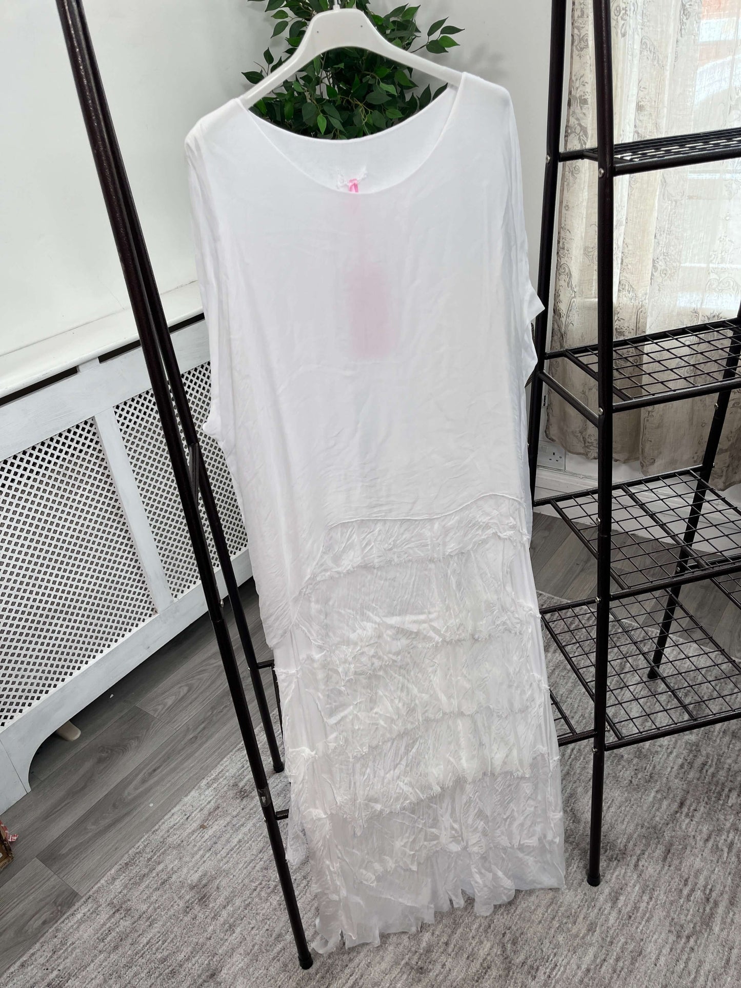 Saskia Silk Look Tiered Dress