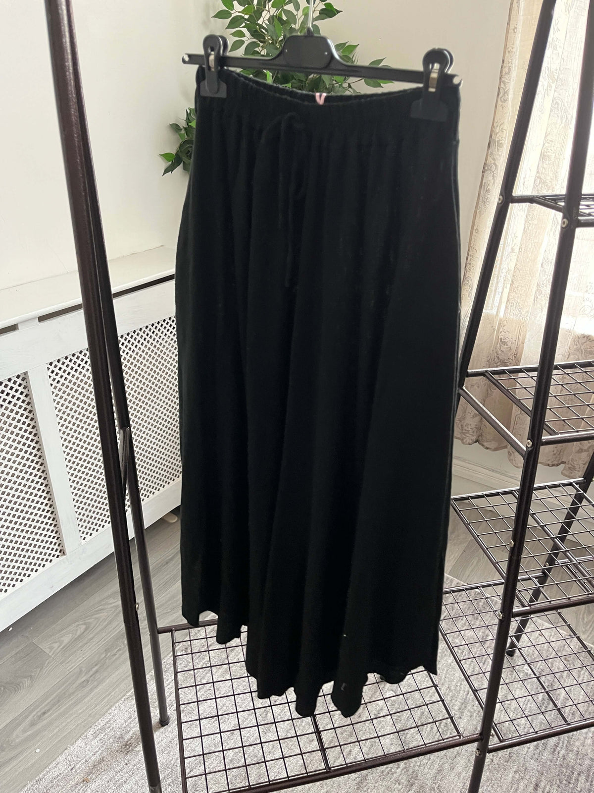 Maevry Linen Blend Waffle Palazzo