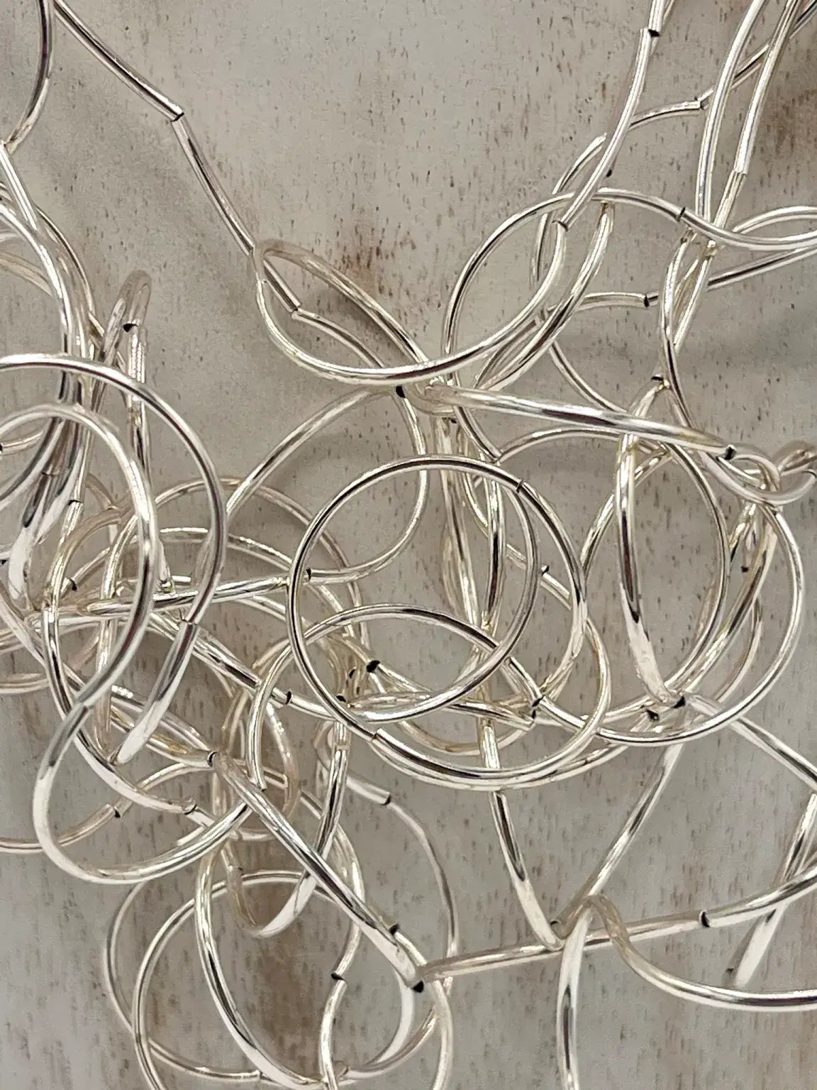 Jess & Lou - Statement Multi Strand Necklace Silver