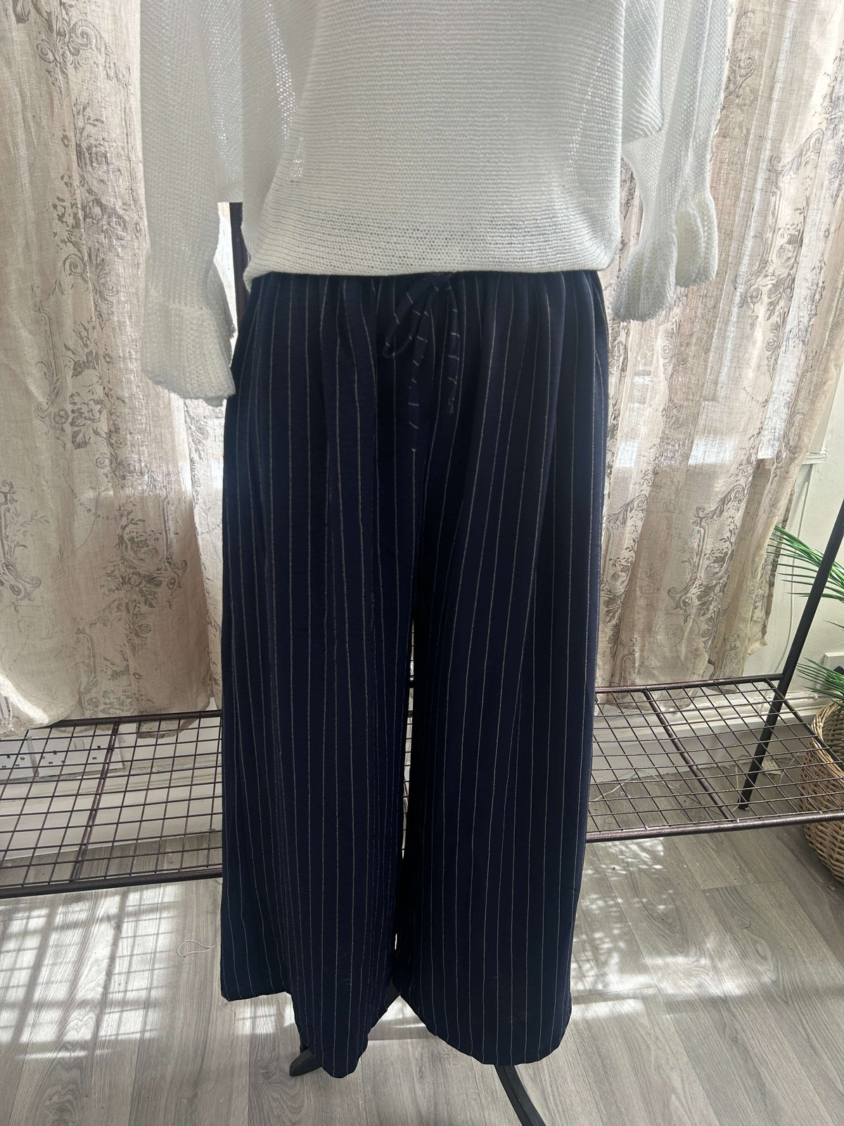 Striped Elegant Wide Leg Trouser