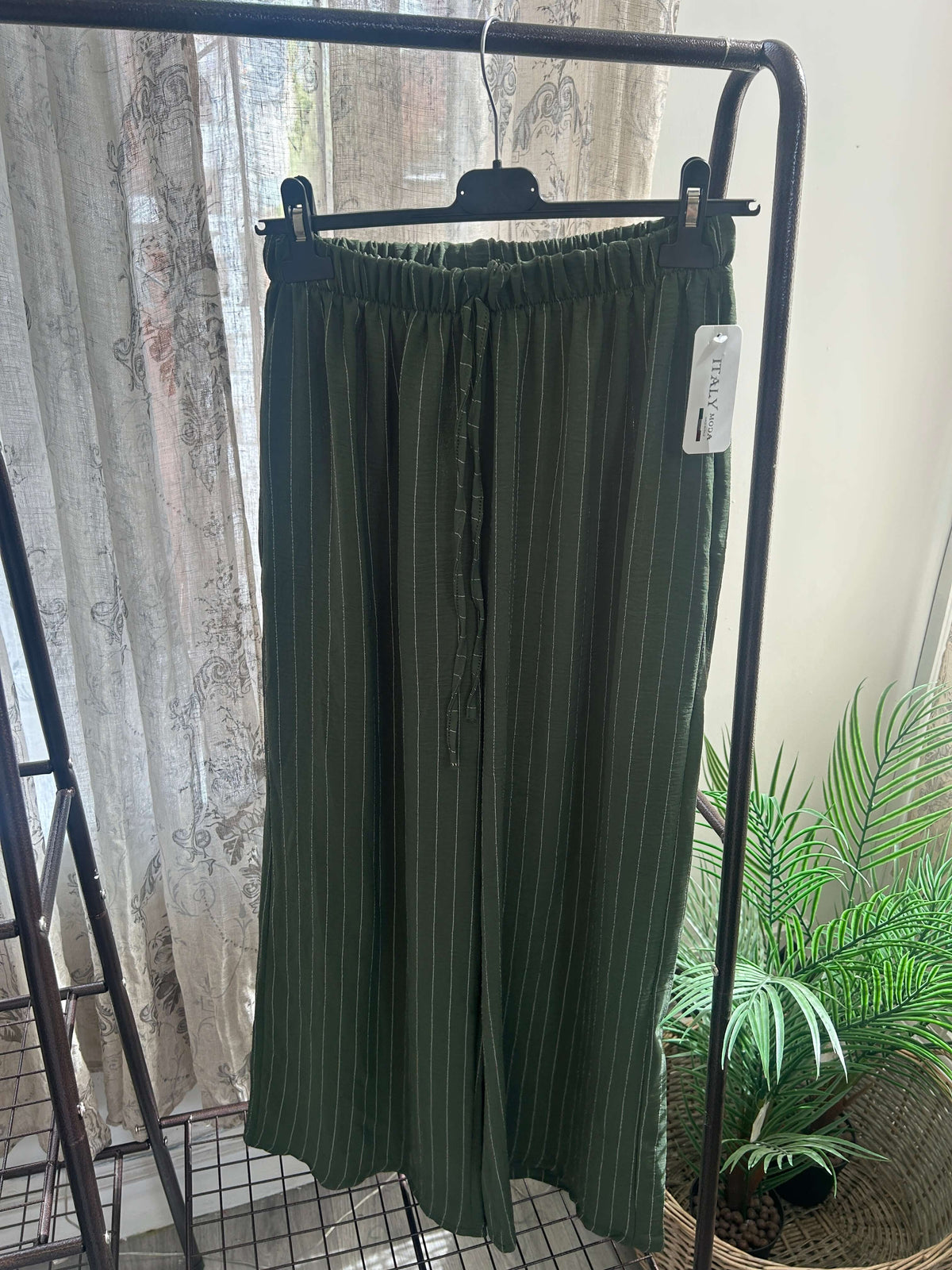 Striped Elegant Wide Leg Trouser