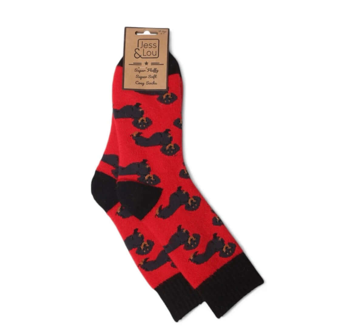 Jess & Lou - Dachshund Ribbed Cosy Socks