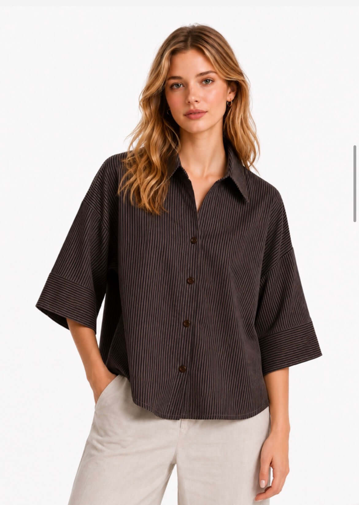 Margot Pin Stripe Blouse