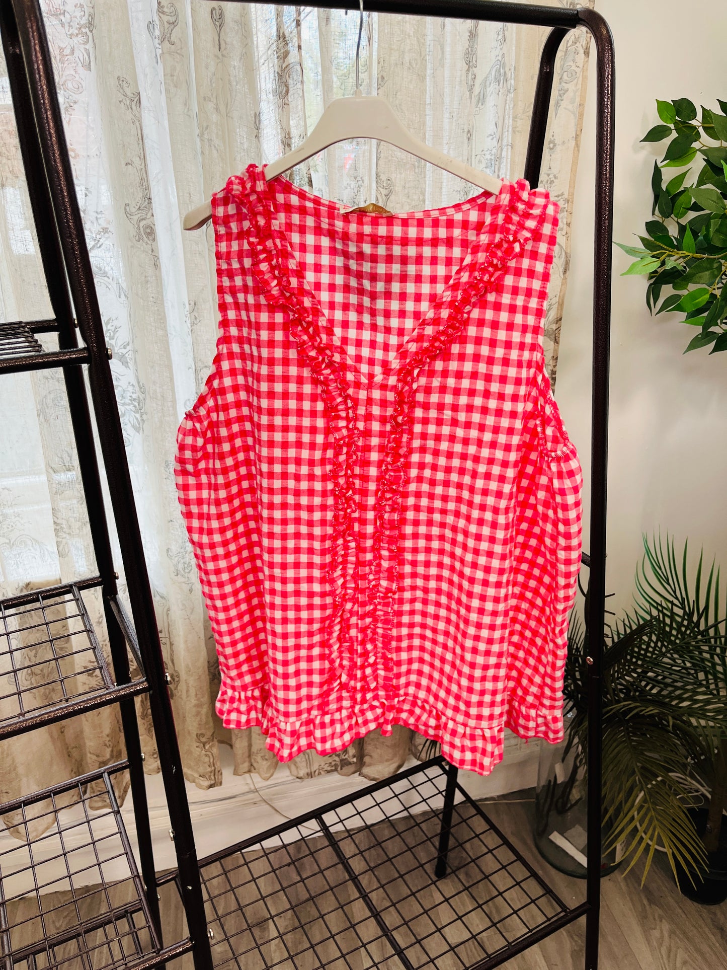 Ruffle V Neck Top
