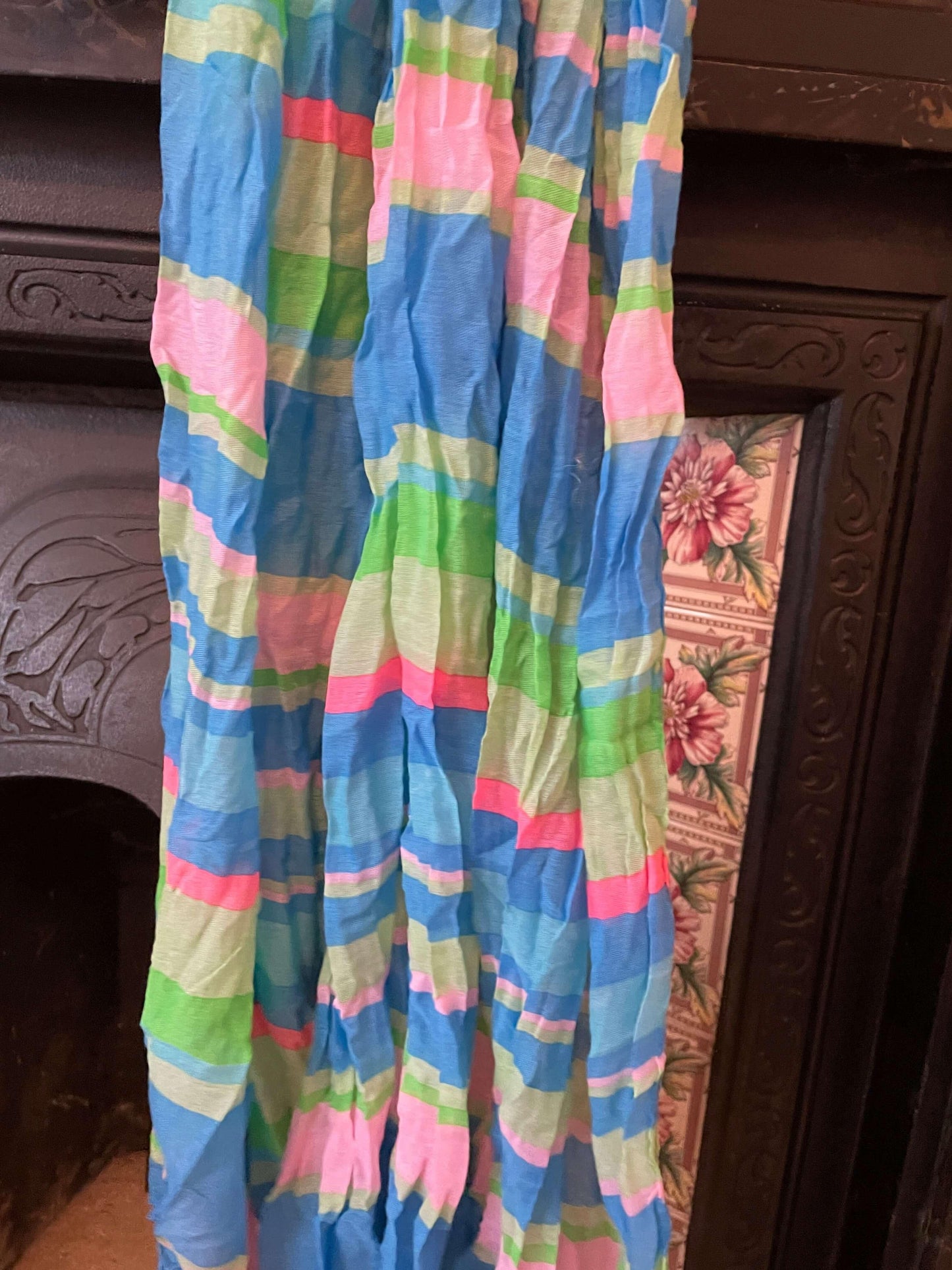 Neon Stripey Slub Scarf