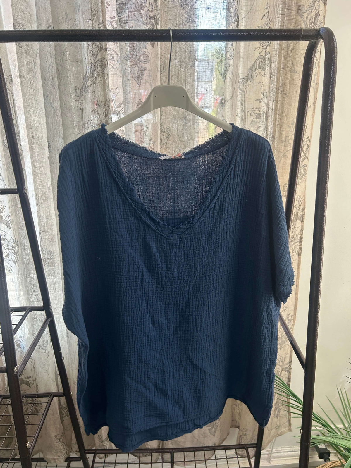 Lottie Cheesecloth V Neck Top