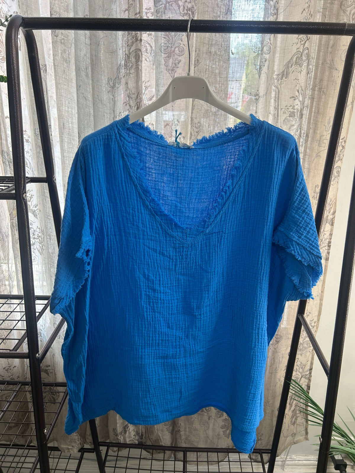 Lottie Cheesecloth V Neck Top