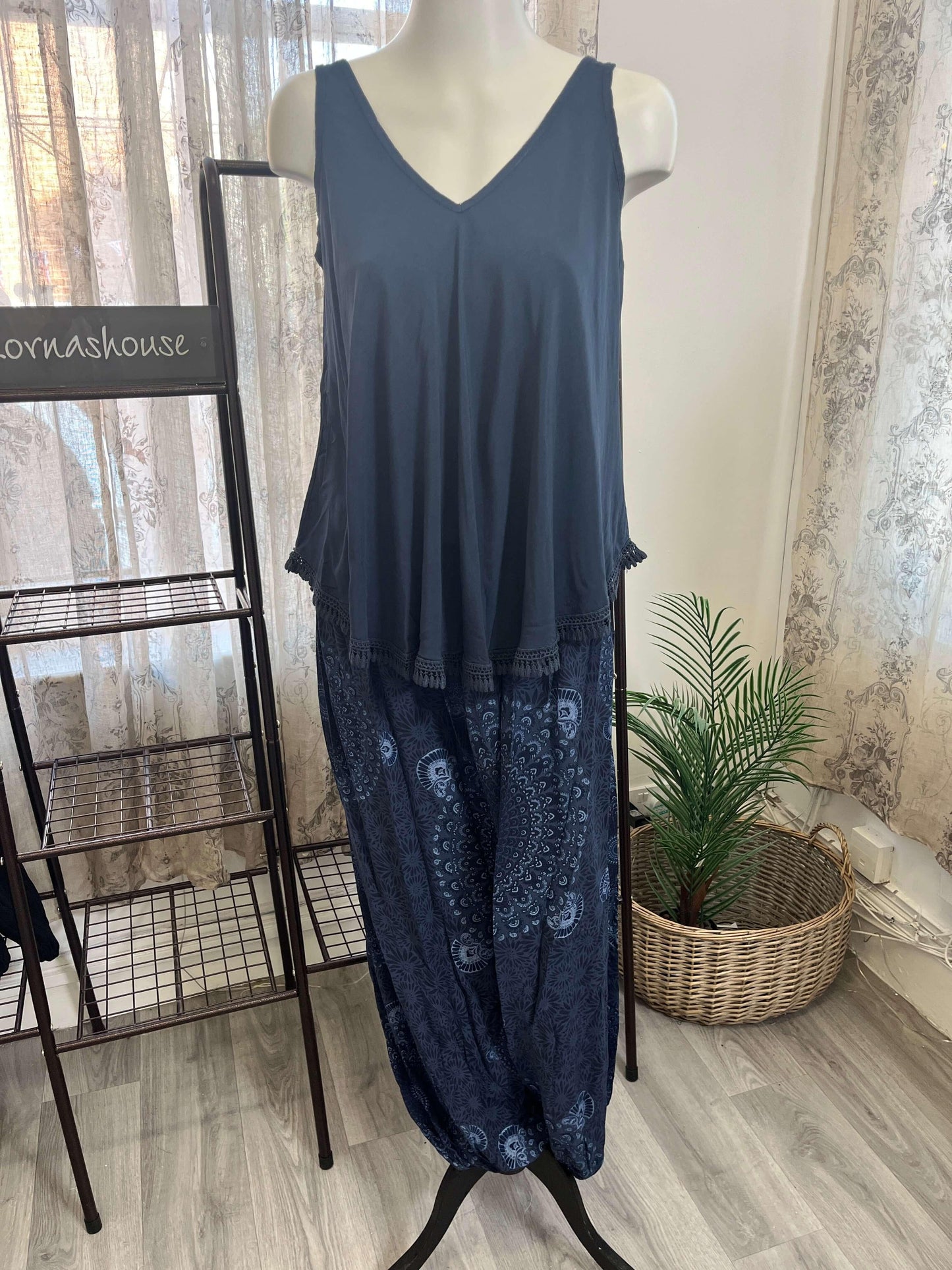 Harem Trouser Slouchies - Peacock