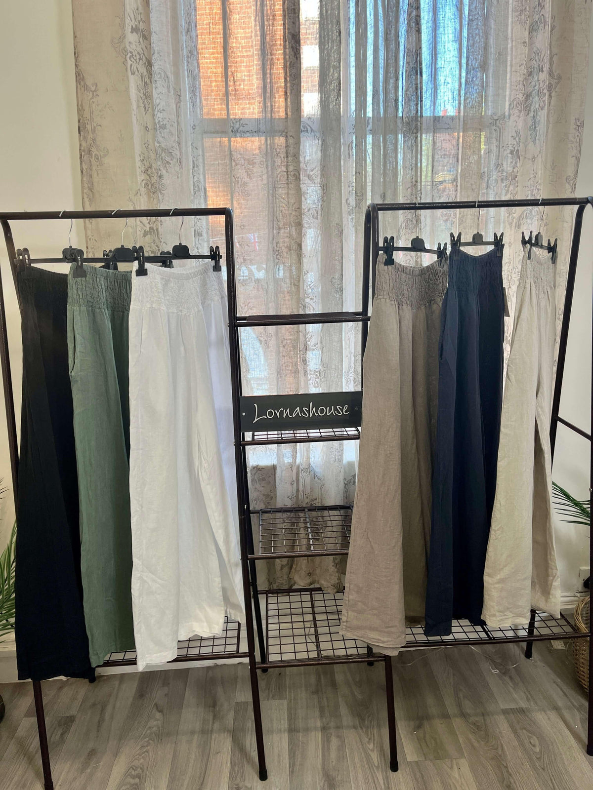 Ester Linen Wide Leg Palazzo Trouser