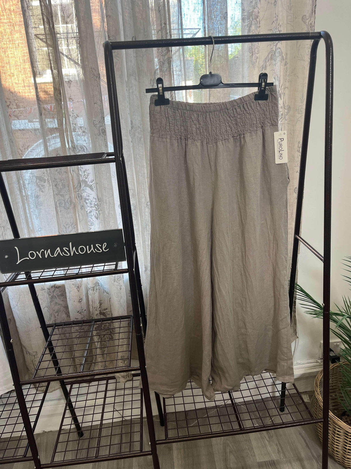 Ester Linen Wide Leg Palazzo Trouser