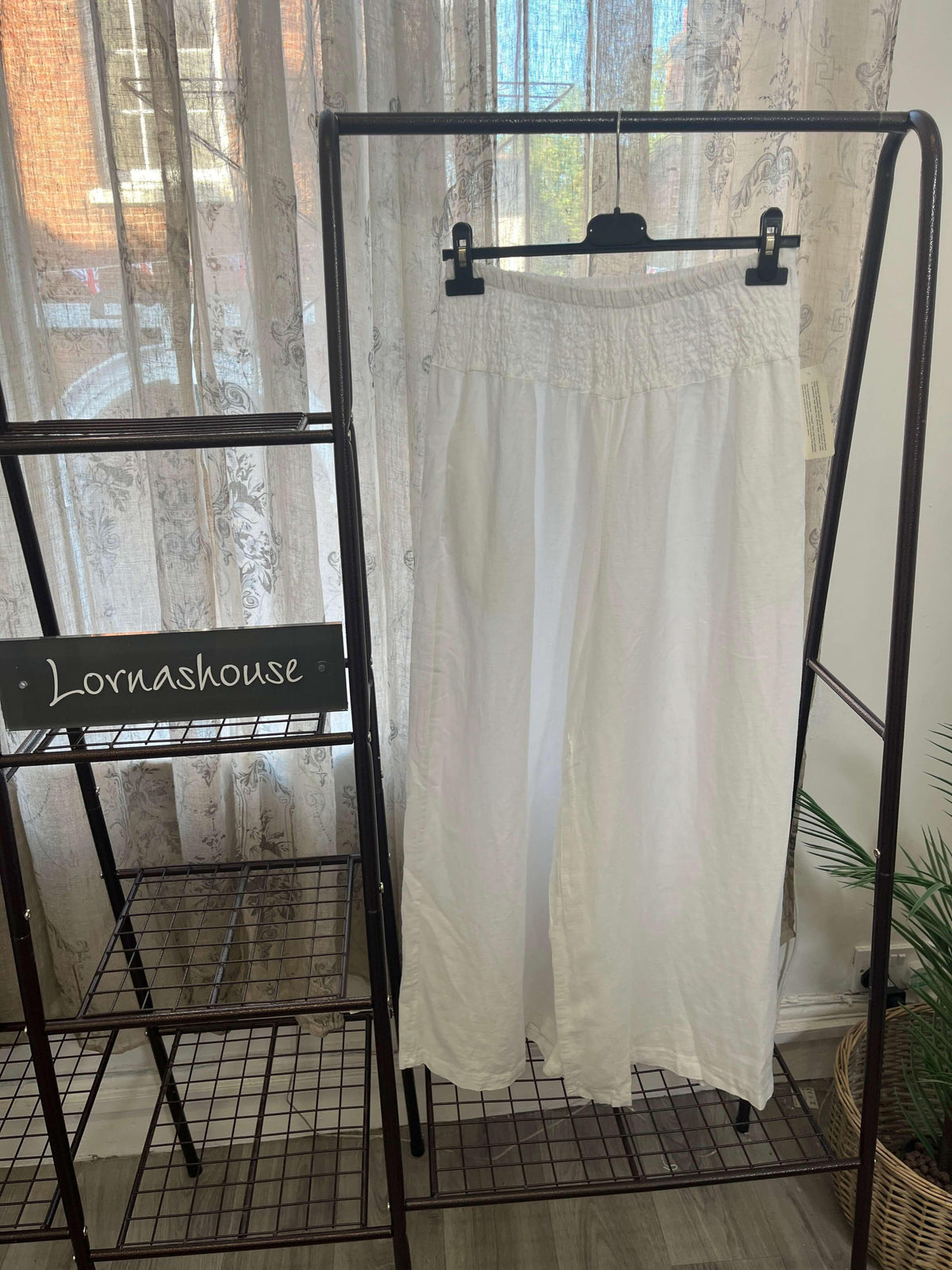 Ester Linen Wide Leg Palazzo Trouser