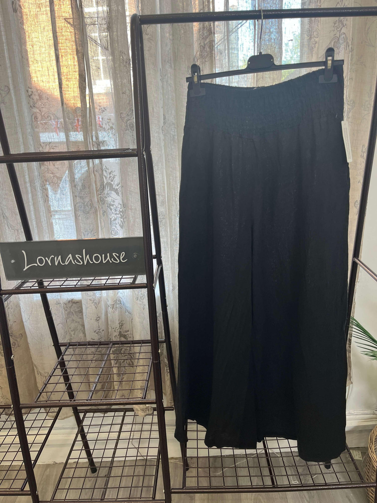 Ester Linen Wide Leg Palazzo Trouser