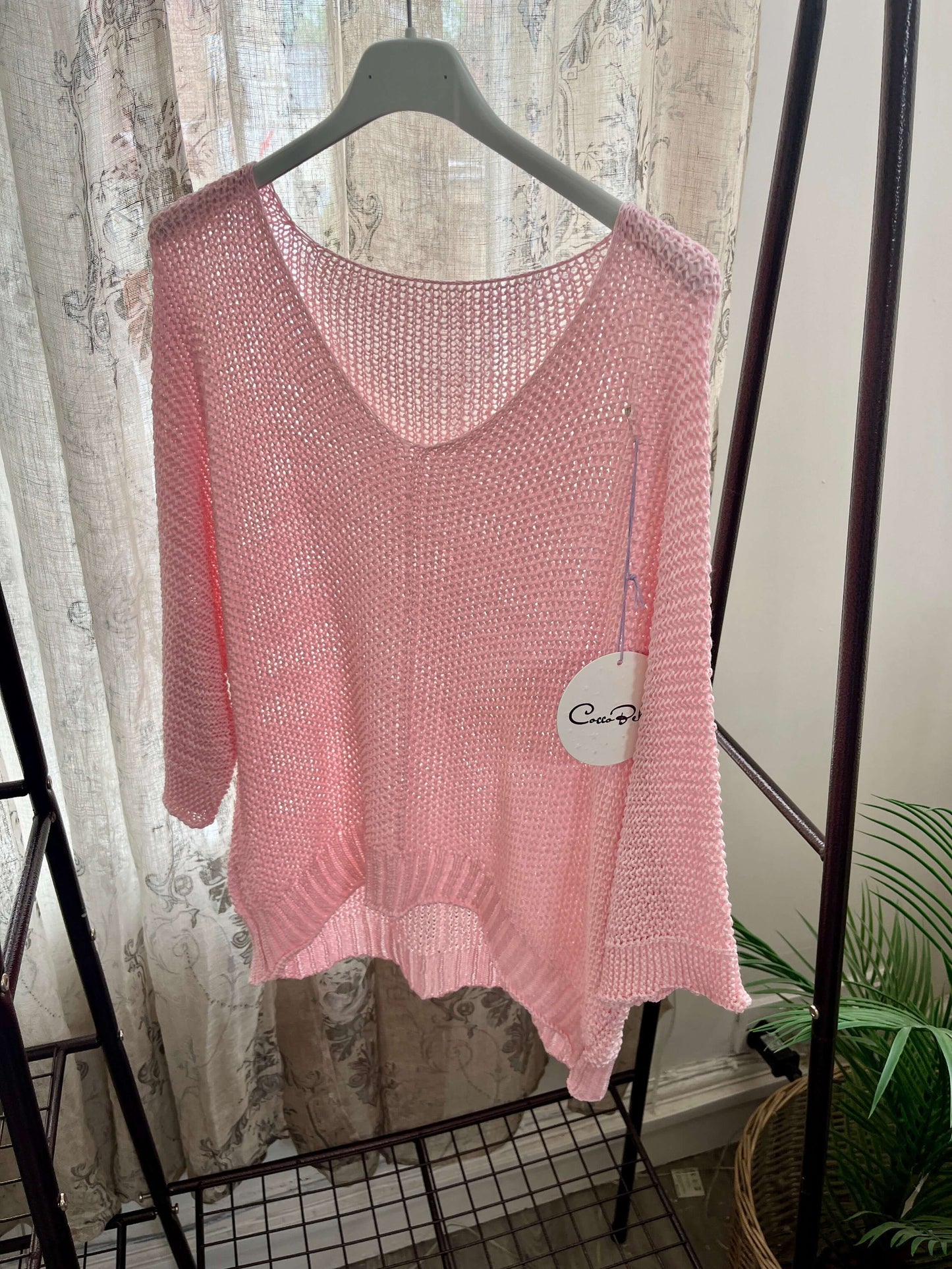 Dorothy Loose Weave V Neck Layering Jumper