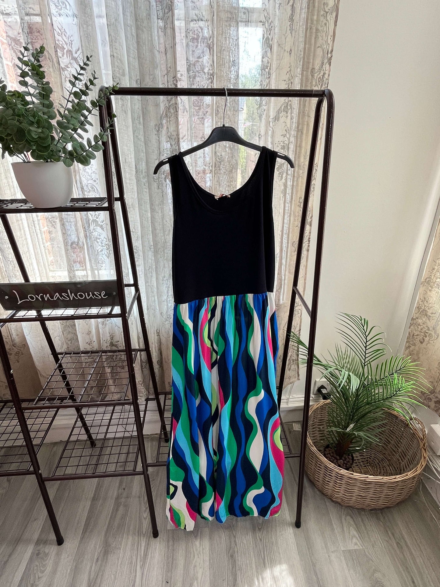 Romana Wave Detail Maxi Sundress