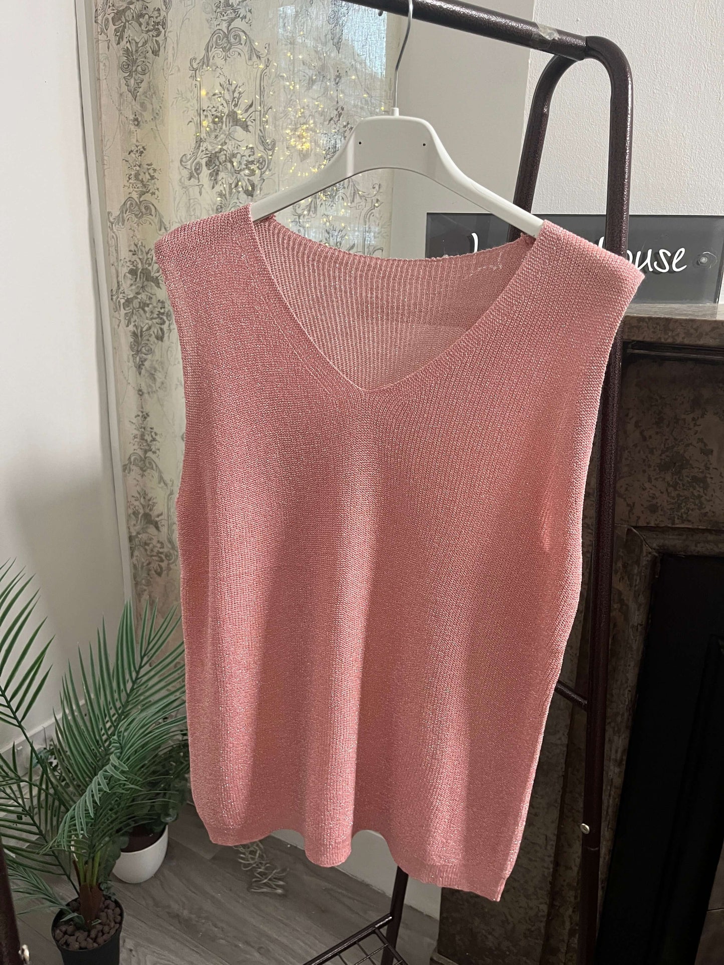 Sparkly Knitted Vest Top