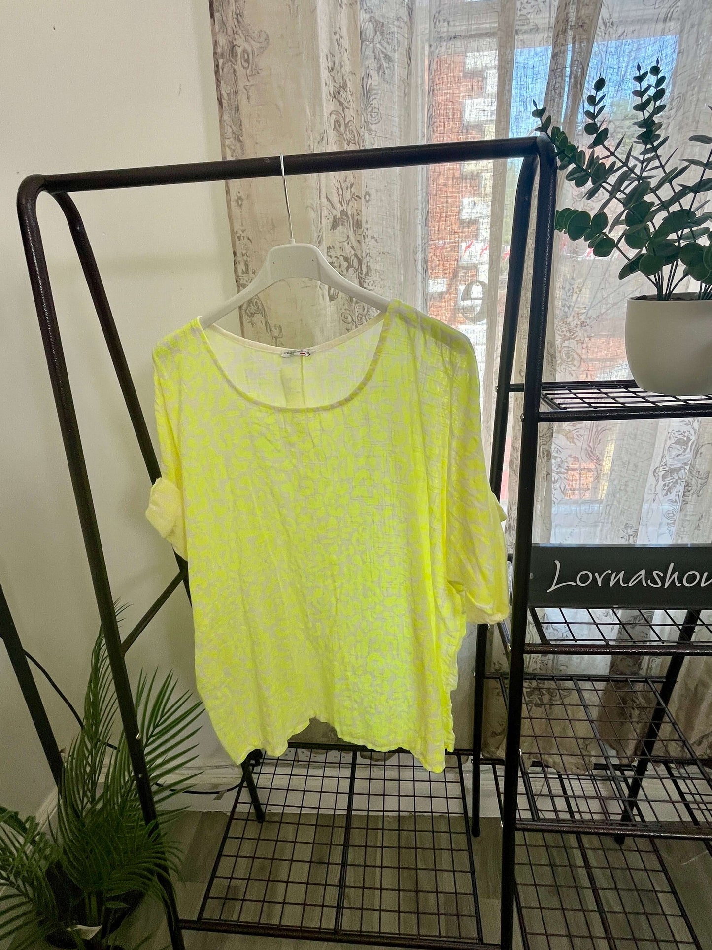 Linen Leopard Print Box Top