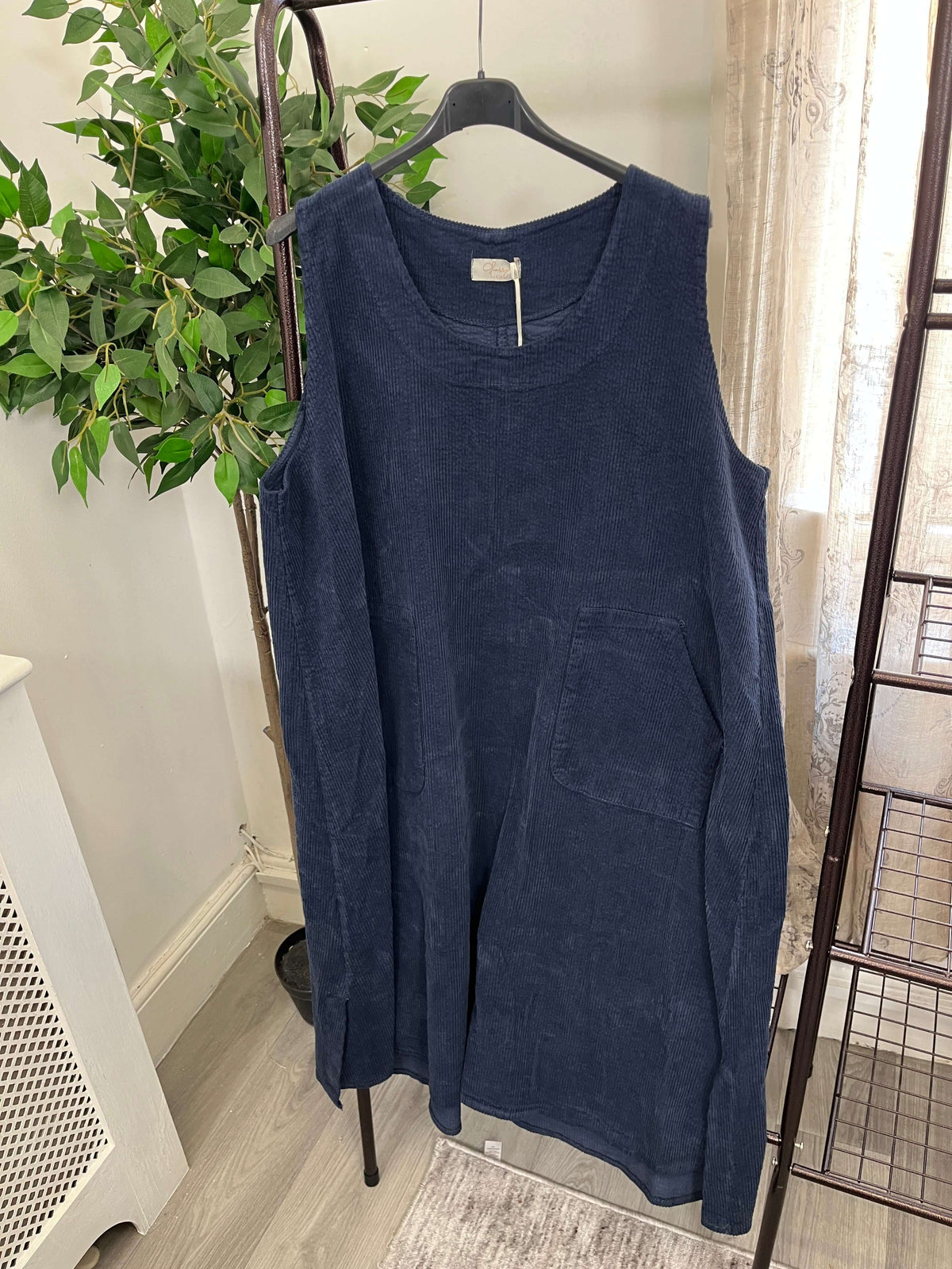 Jumbo Cord Pinafore Dress
