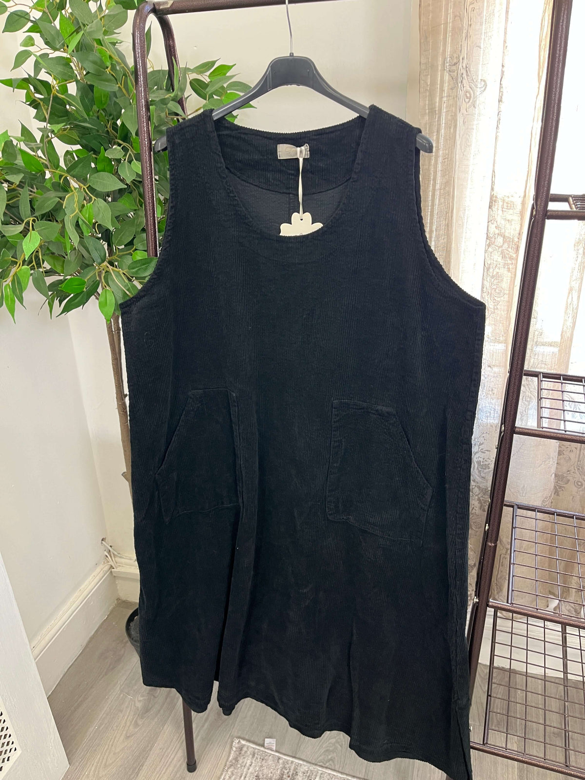 Jumbo Cord Pinafore Dress