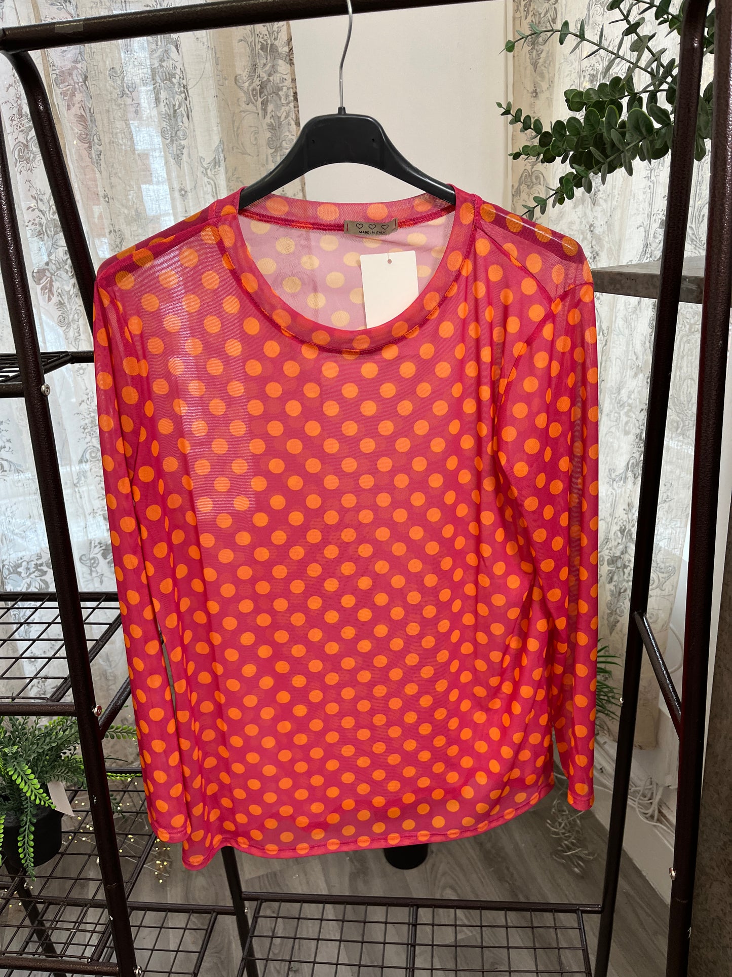 Orla Mesh Layering Top - Spotty