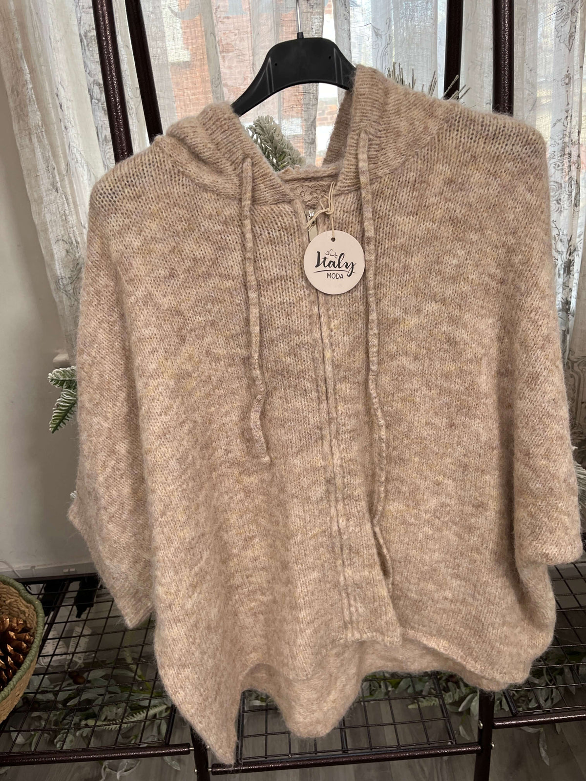 Fleur Zip through Mohair Hoodie
