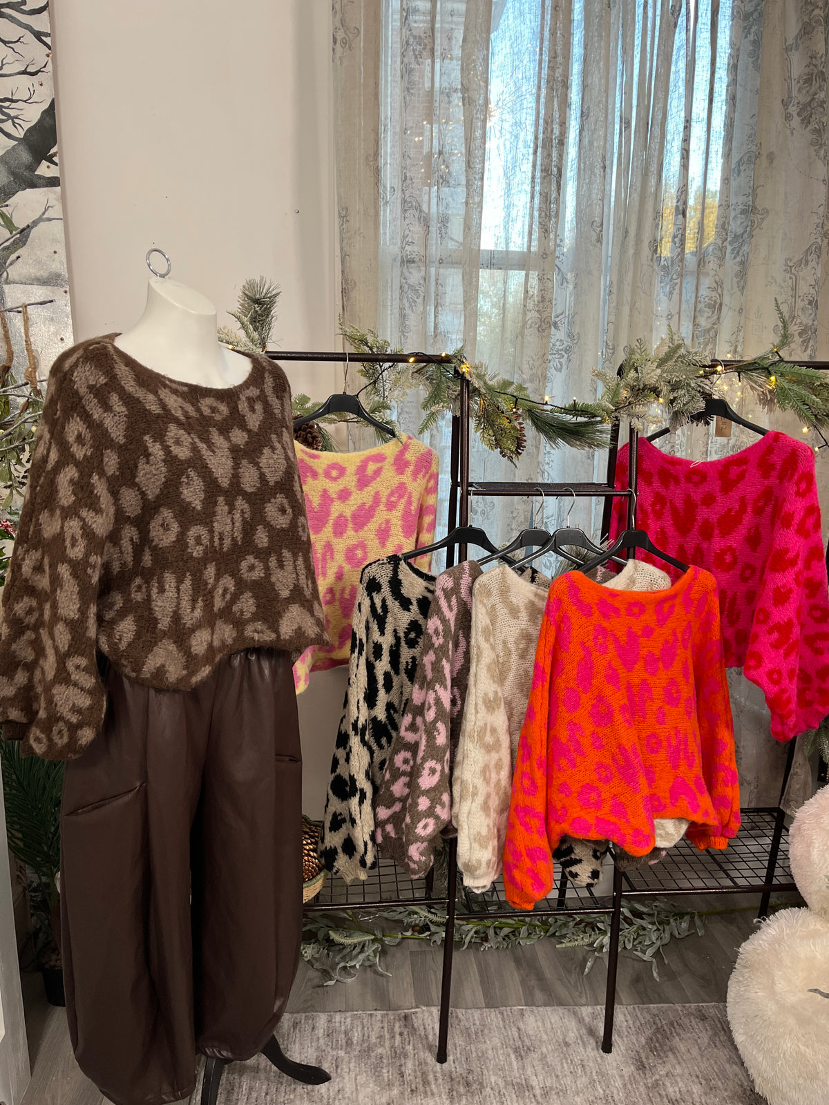 Roxy Leopard Batwing Soft Knit Jumper